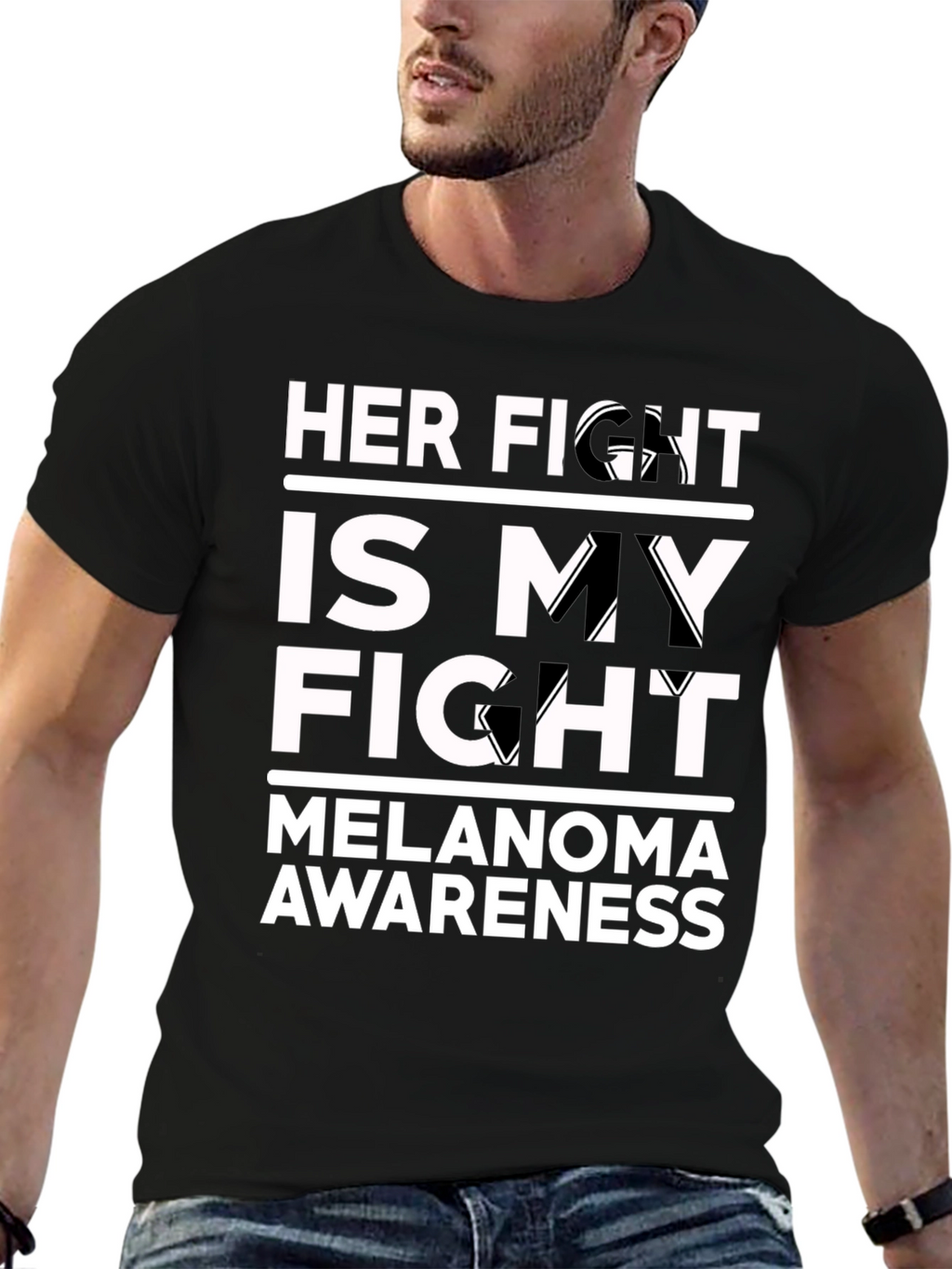 Her Fight Is My Fight Melanoma Awareness T-Shirt