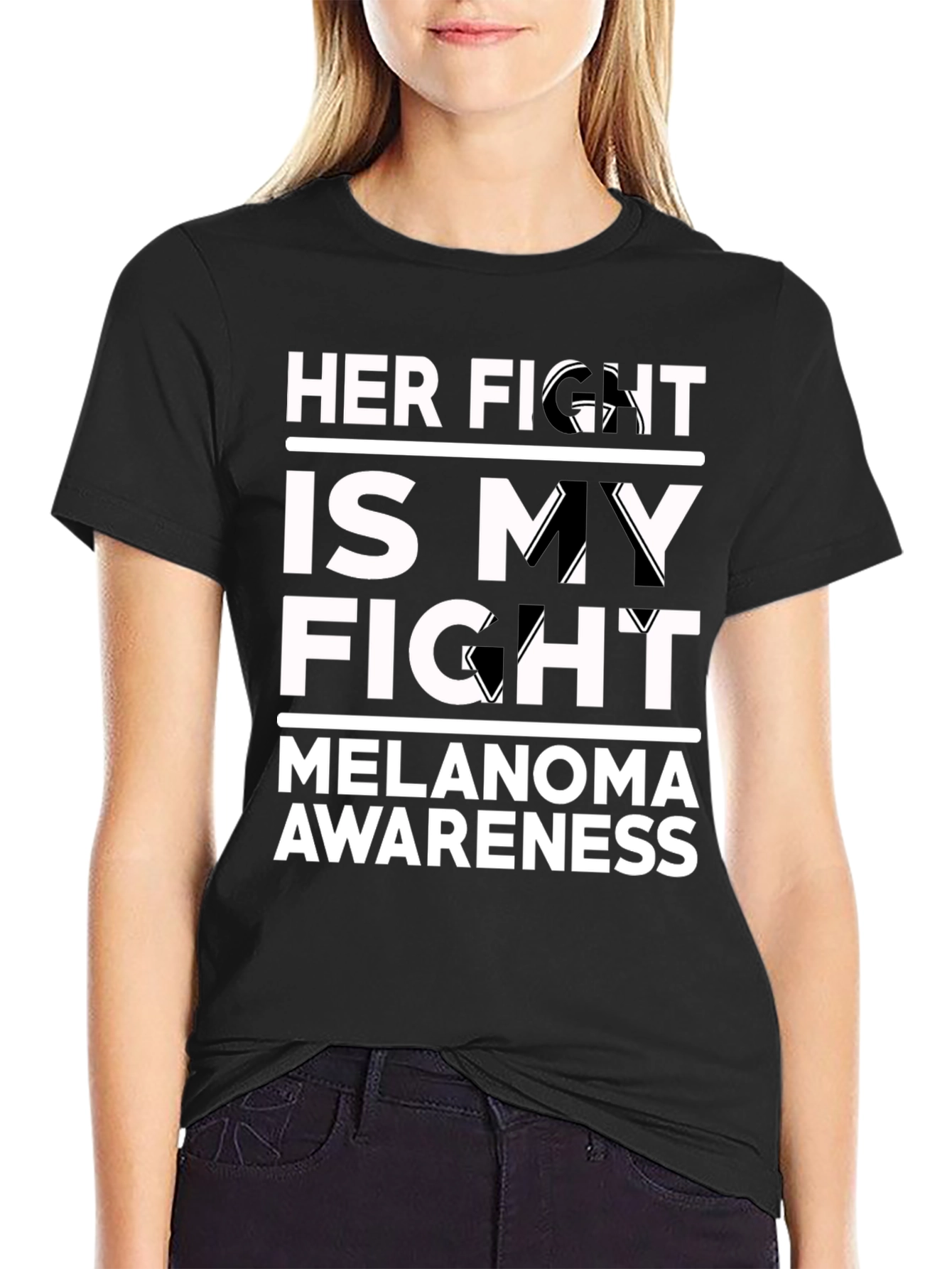 Her Fight Is My Fight Melanoma Awareness T-Shirt