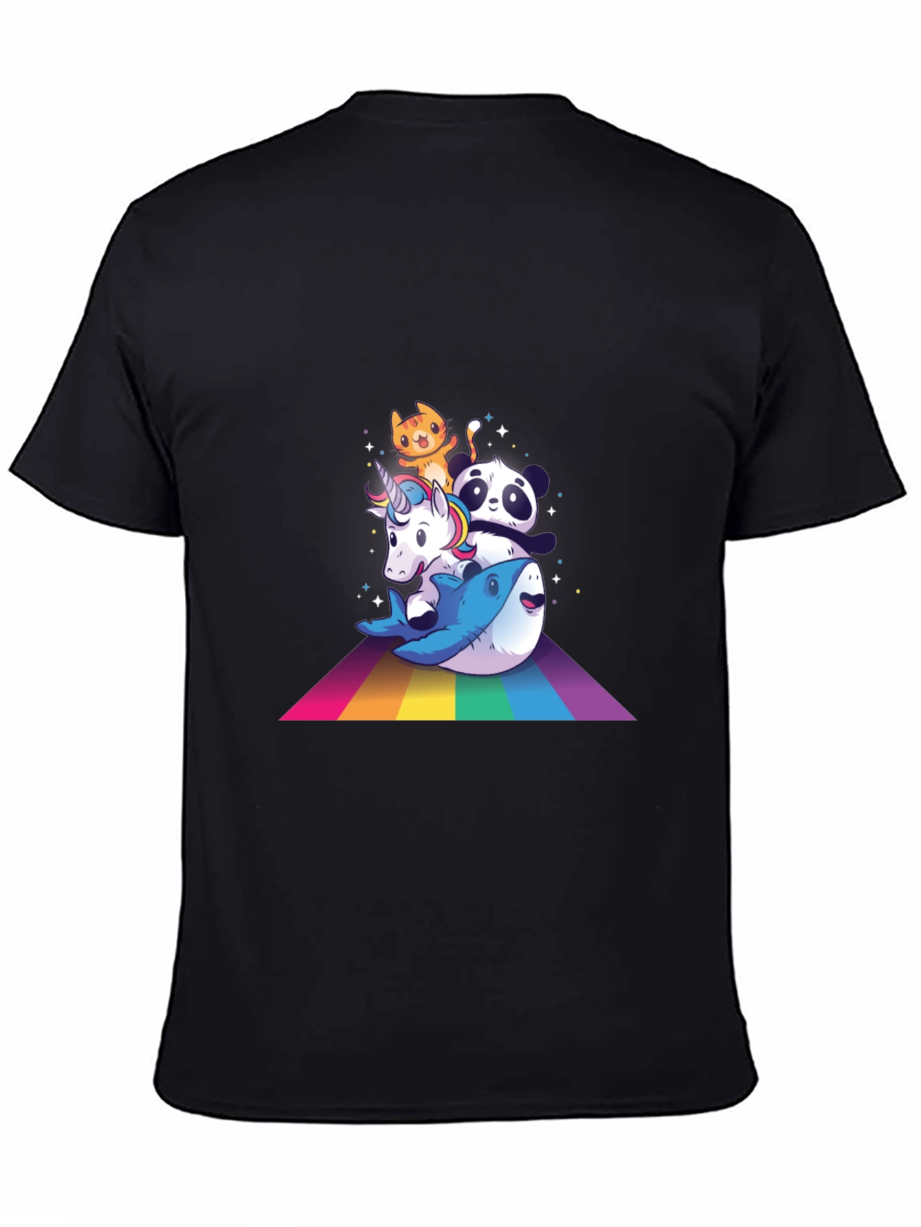 Cute Cartoon Animals Rainbow T-Shirt
