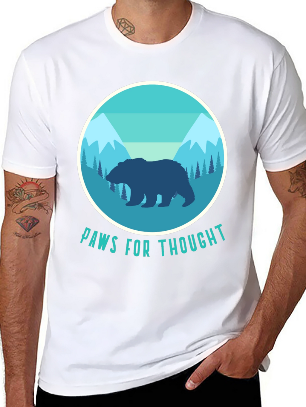 Paws for Thought Bear Graphic Tee