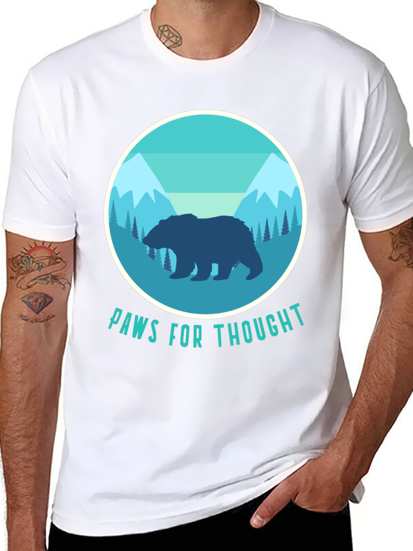 Paws for Thought Bear Graphic Tee