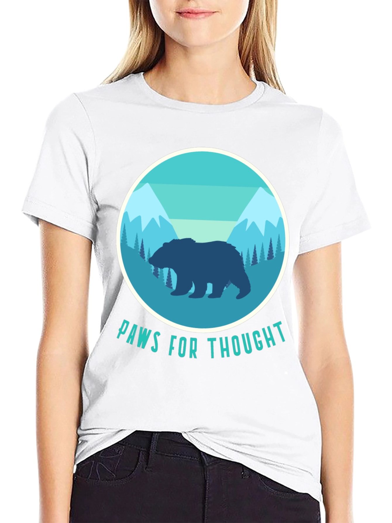 Paws for Thought Bear Graphic Tee