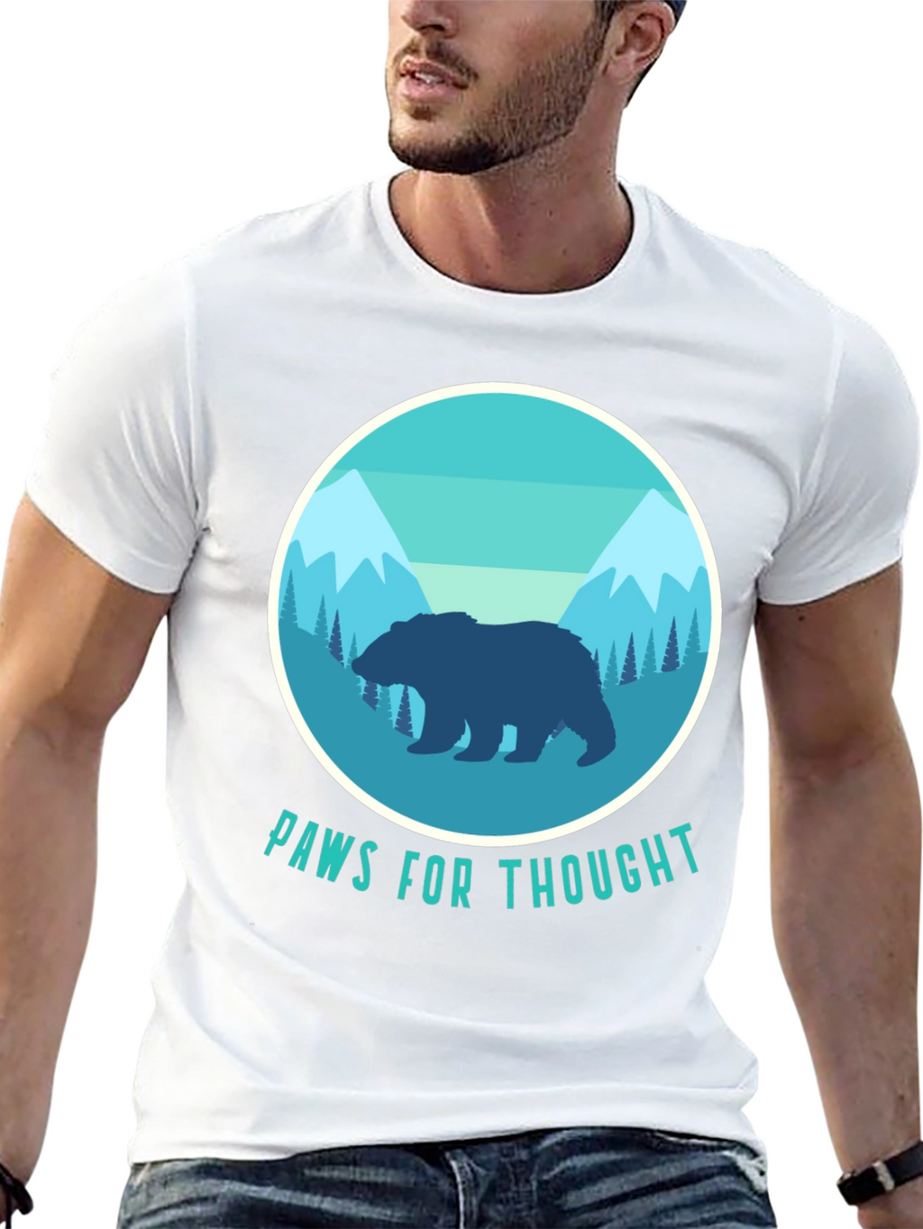 Paws for Thought Bear Graphic Tee