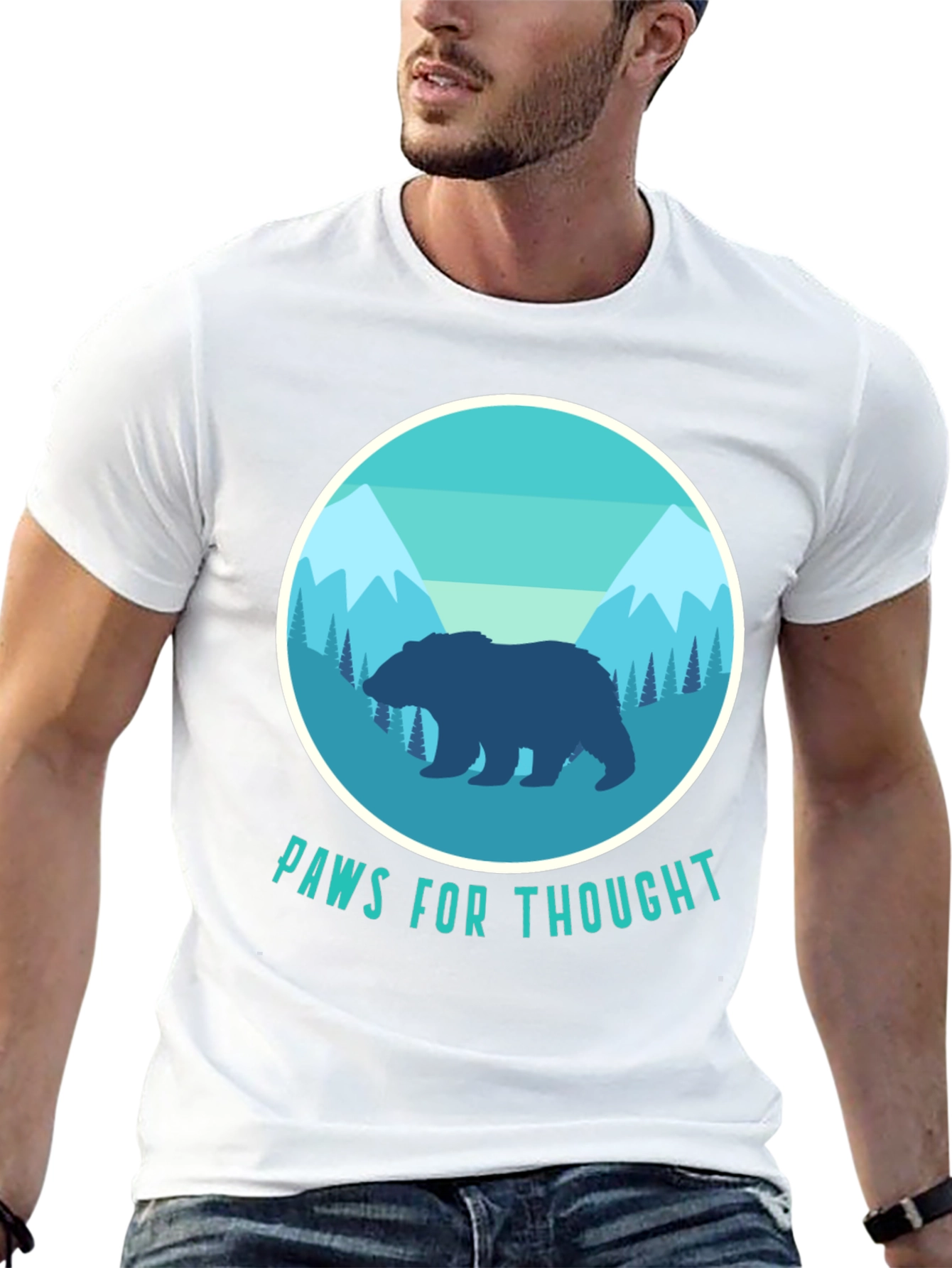 Paws for Thought Bear Graphic Tee