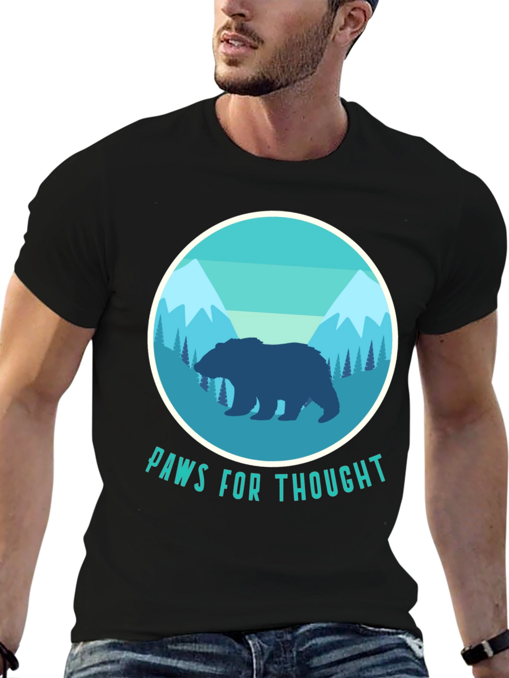 Paws for Thought Bear Graphic Tee