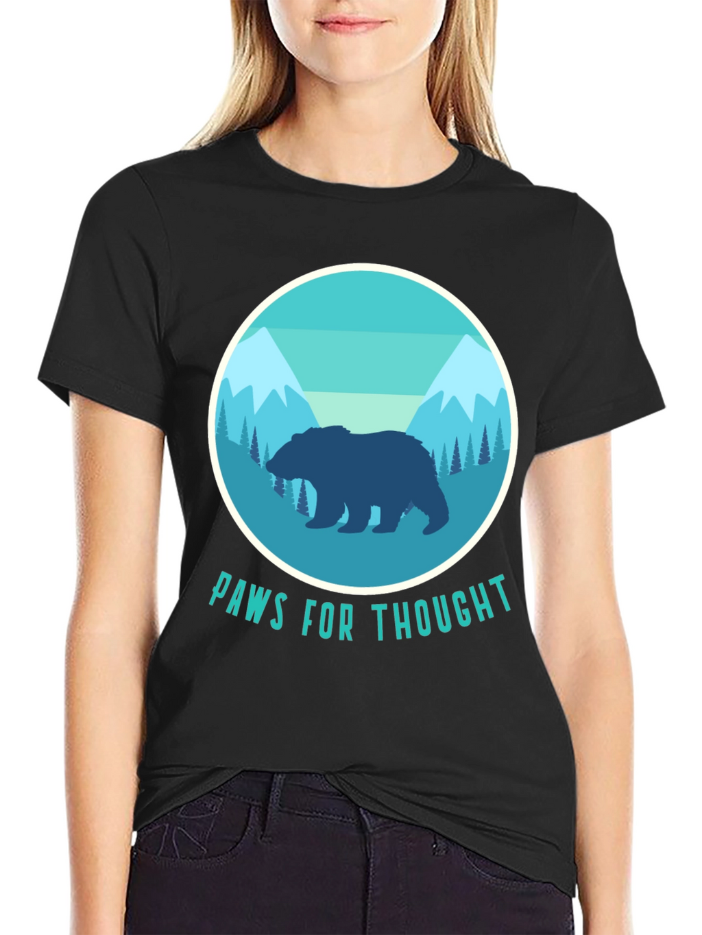 Paws for Thought Bear Graphic Tee