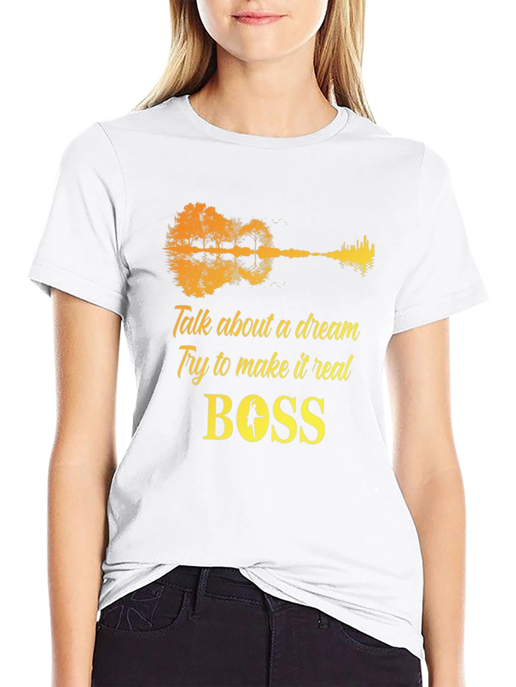 Dream Guitar T-Shirt - Black Cotton Graphic Tee