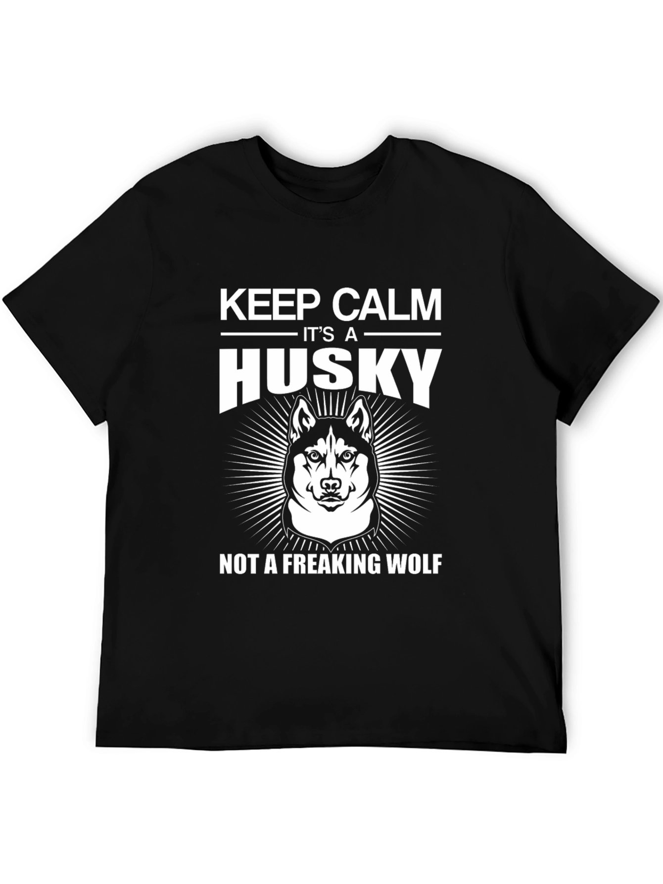 Keep Calm Husky T-Shirt Funny Dog Lover Tee