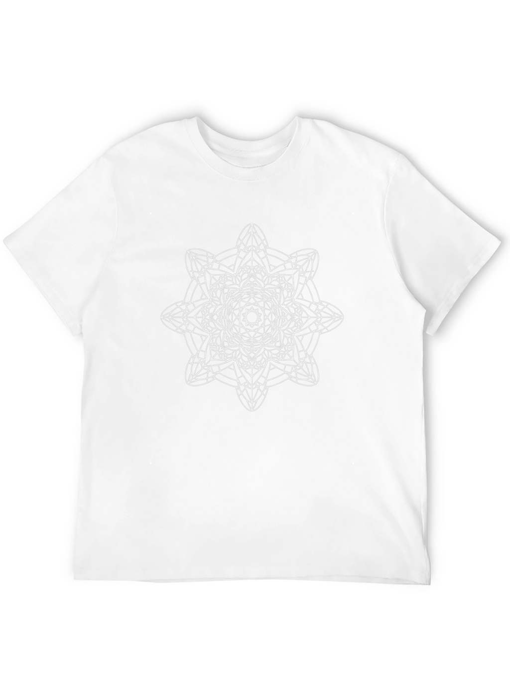 Geometric Mandala Graphic T-Shirt - Black