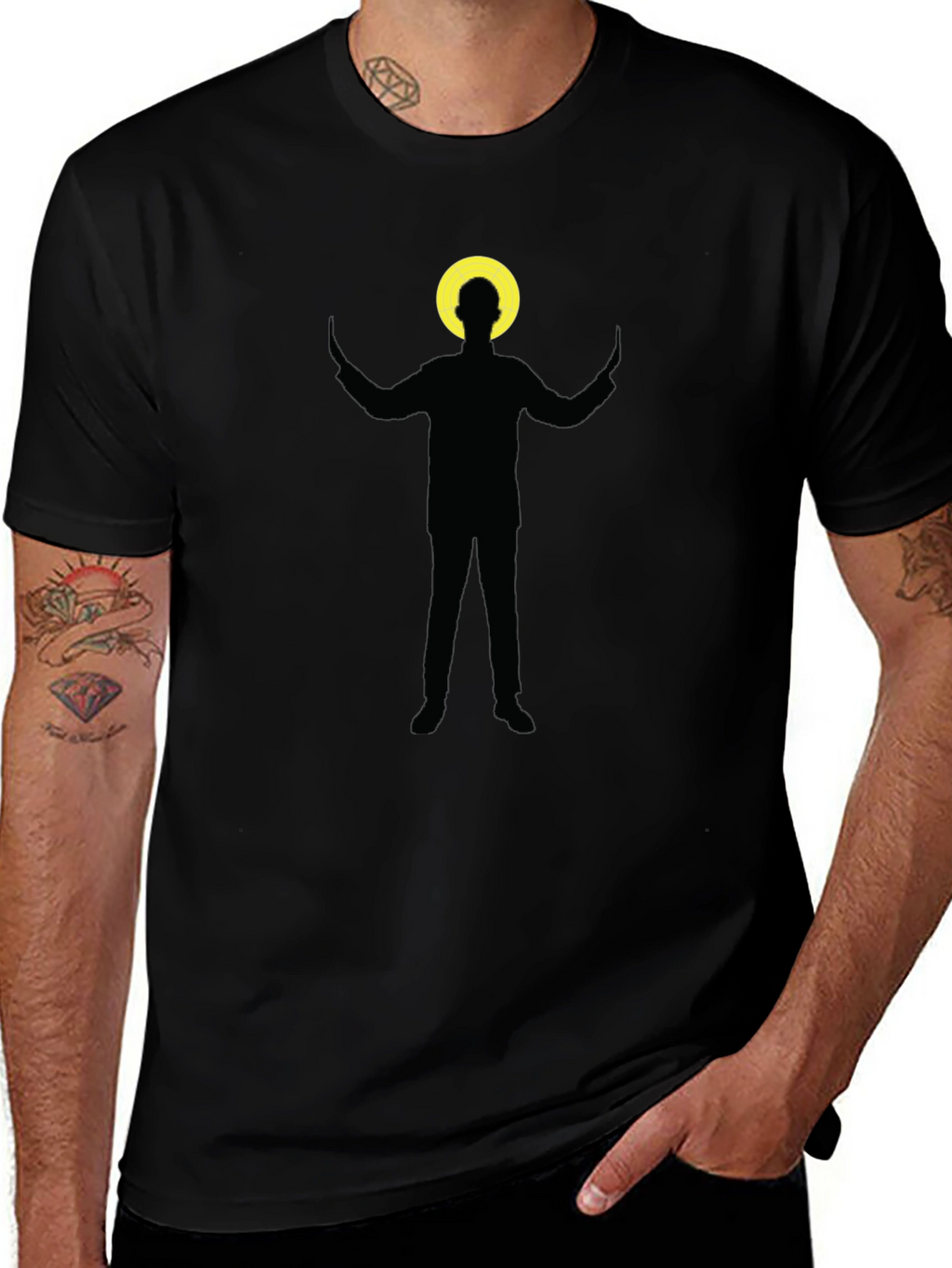 Conducting Angel Black T-Shirt - Quirky & Cool