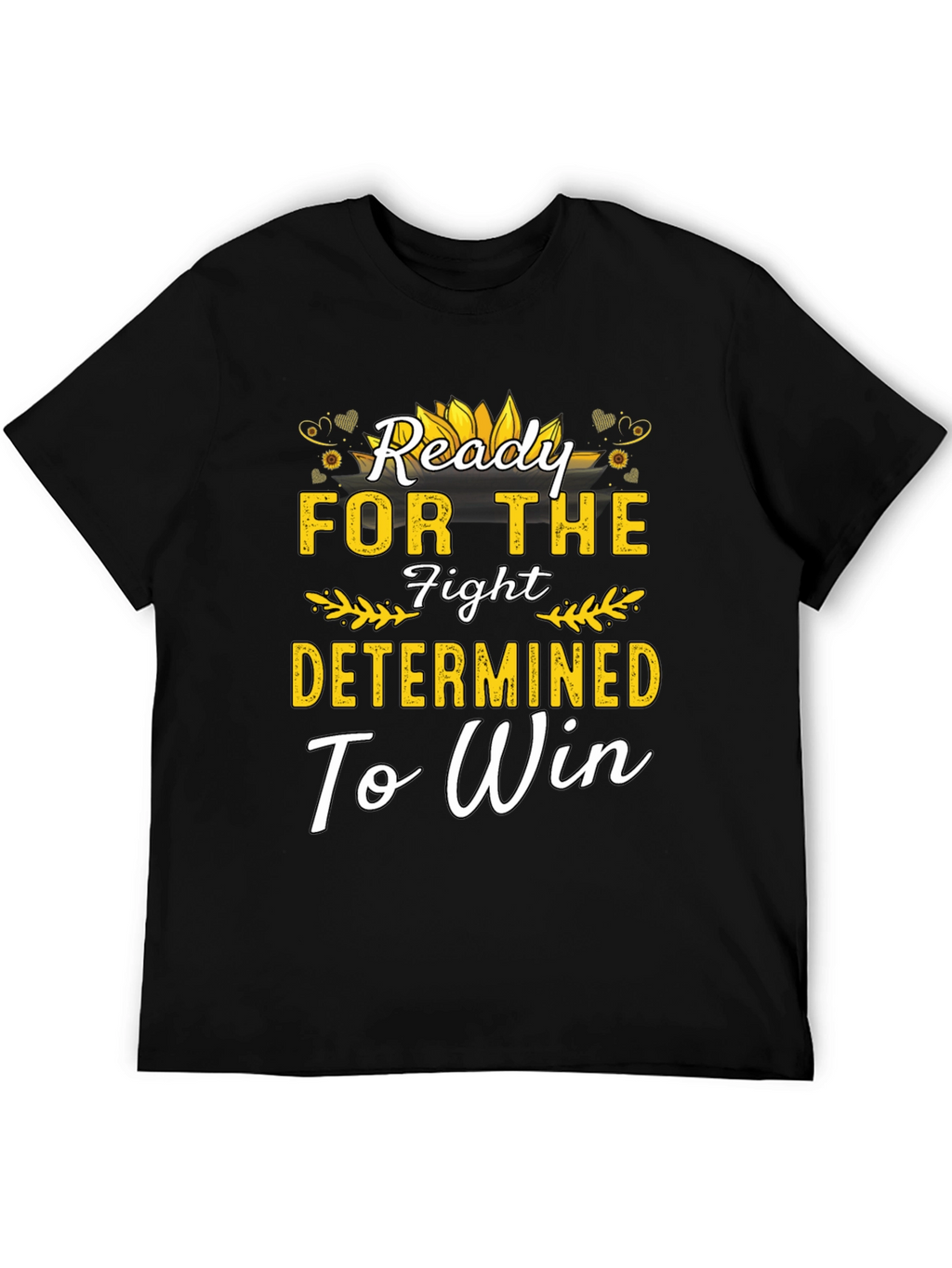 Ready For The Fight Motivational Black T-Shirt