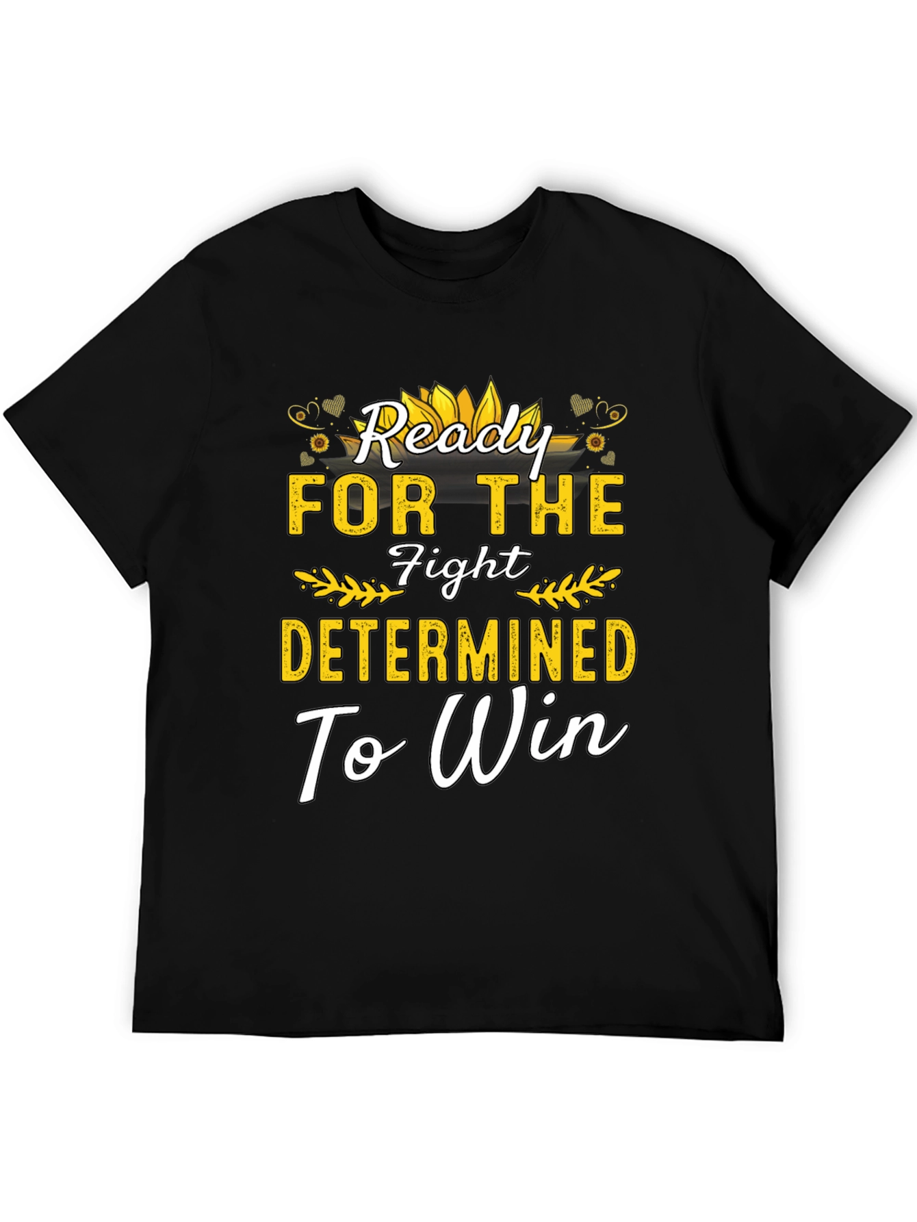 Ready For The Fight Motivational Black T-Shirt
