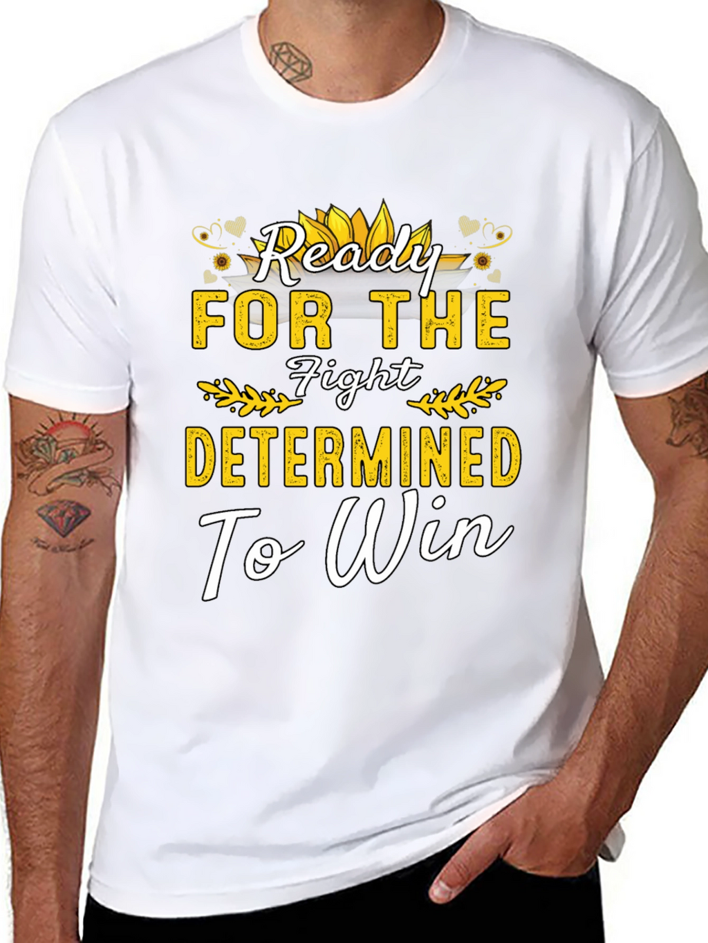 Ready For The Fight Motivational Black T-Shirt