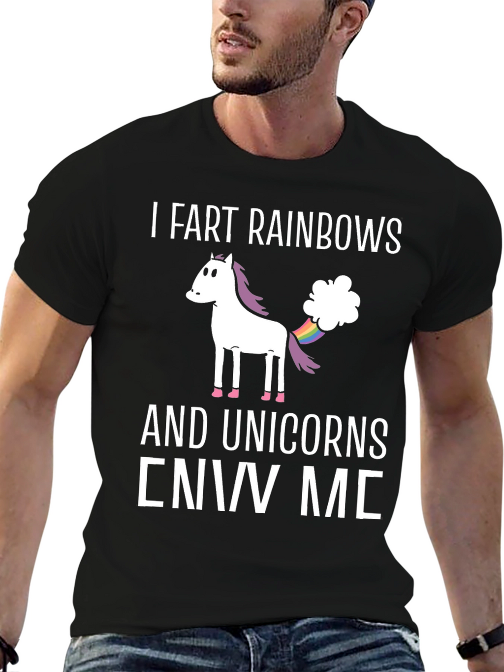I Fart Rainbows Unicorn Graphic T-Shirt