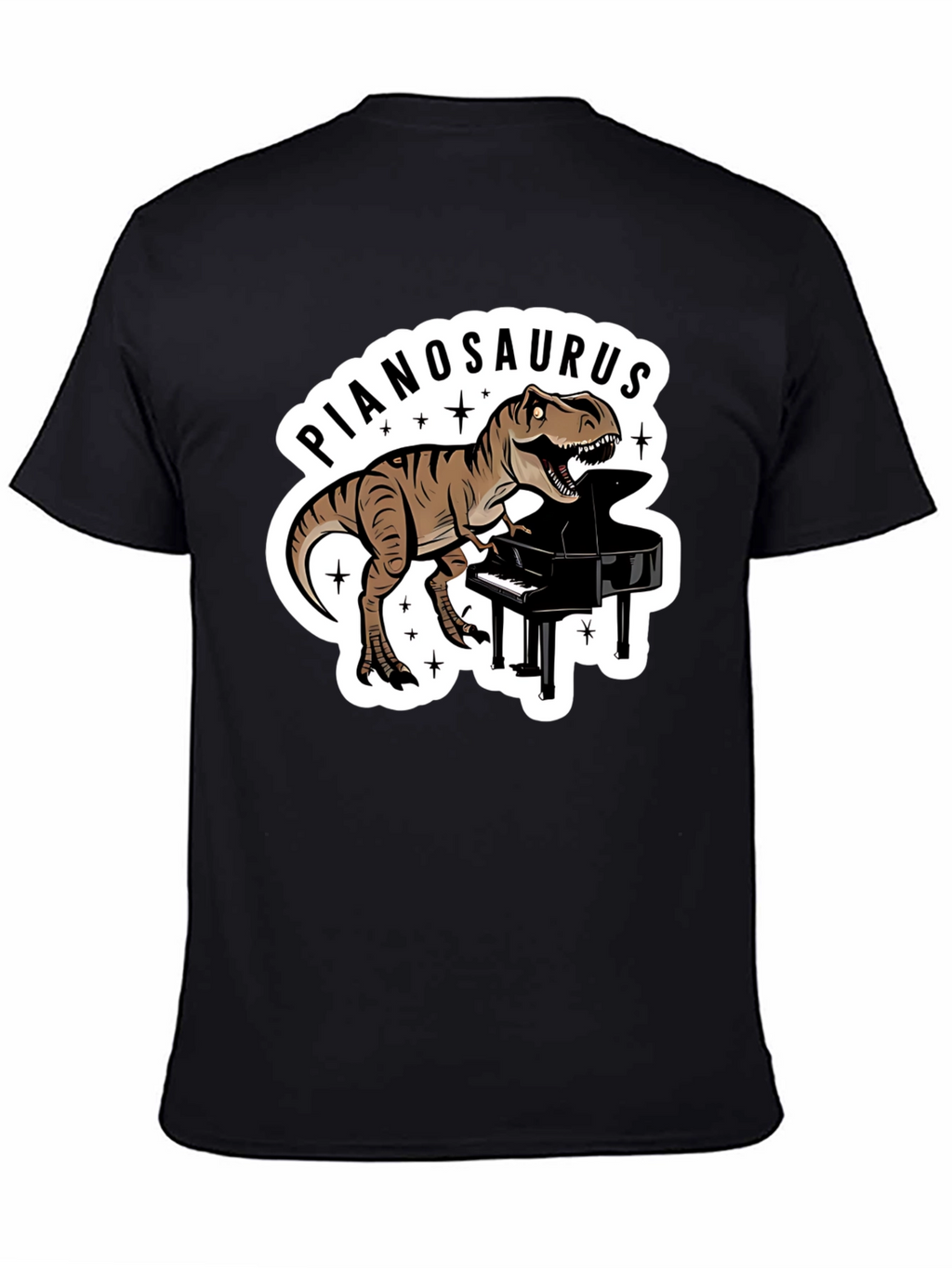 Pianosaurus T-Rex Dinosaur Piano Lover T-Shirt