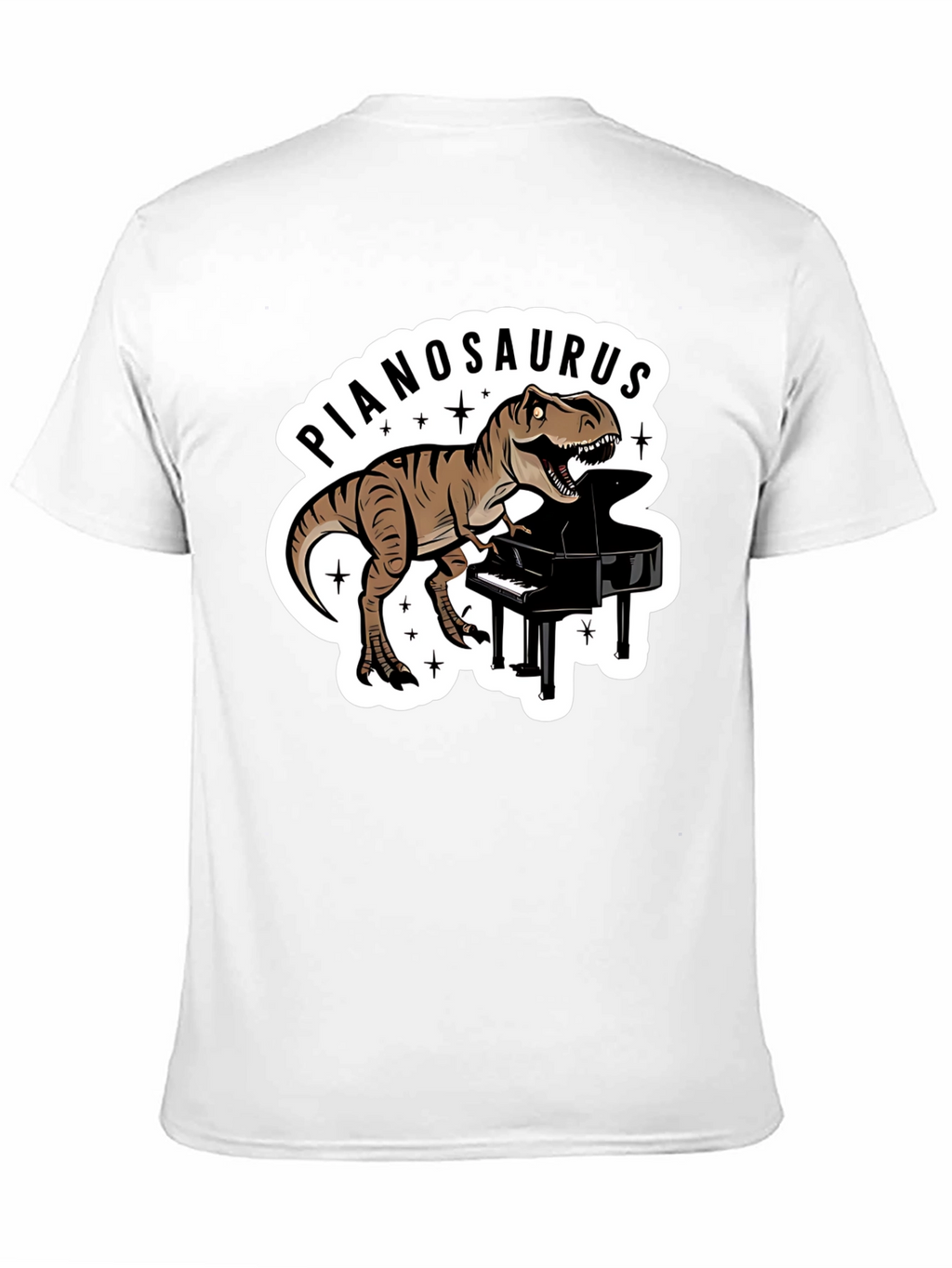 Pianosaurus T-Rex Dinosaur Piano Lover T-Shirt