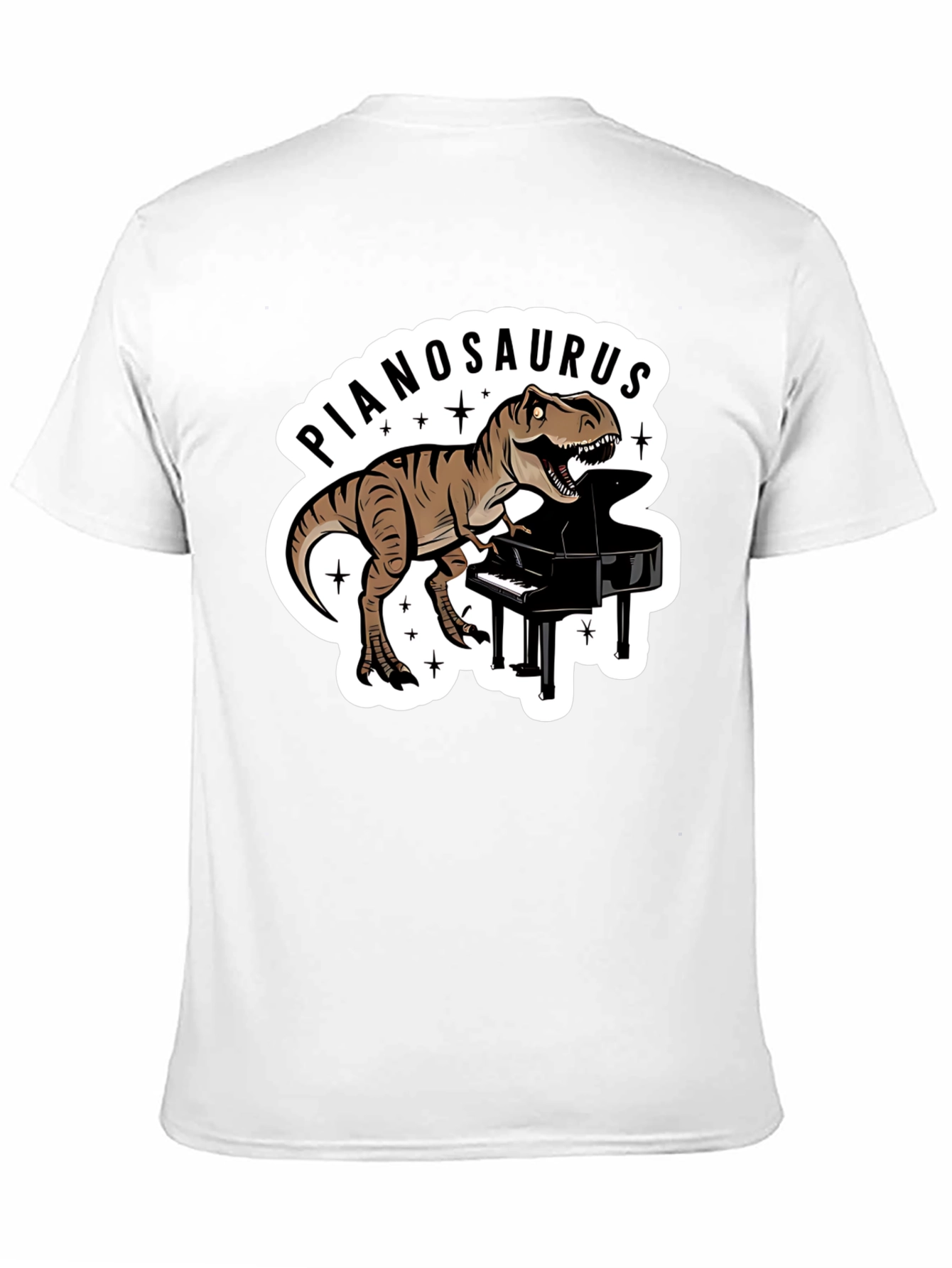 Pianosaurus T-Rex Dinosaur Piano Lover T-Shirt