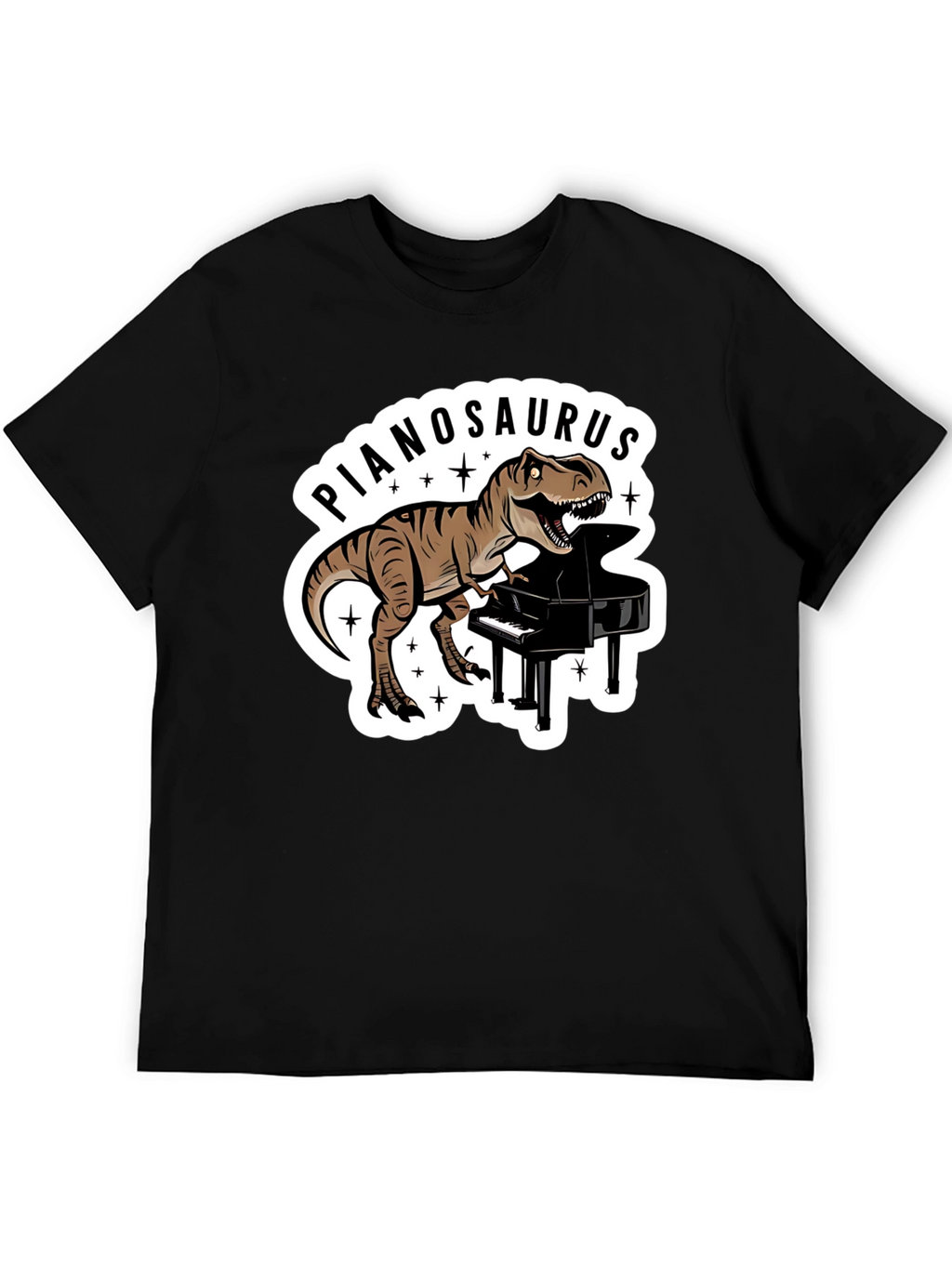 Pianosaurus T-Rex Dinosaur Piano Lover T-Shirt