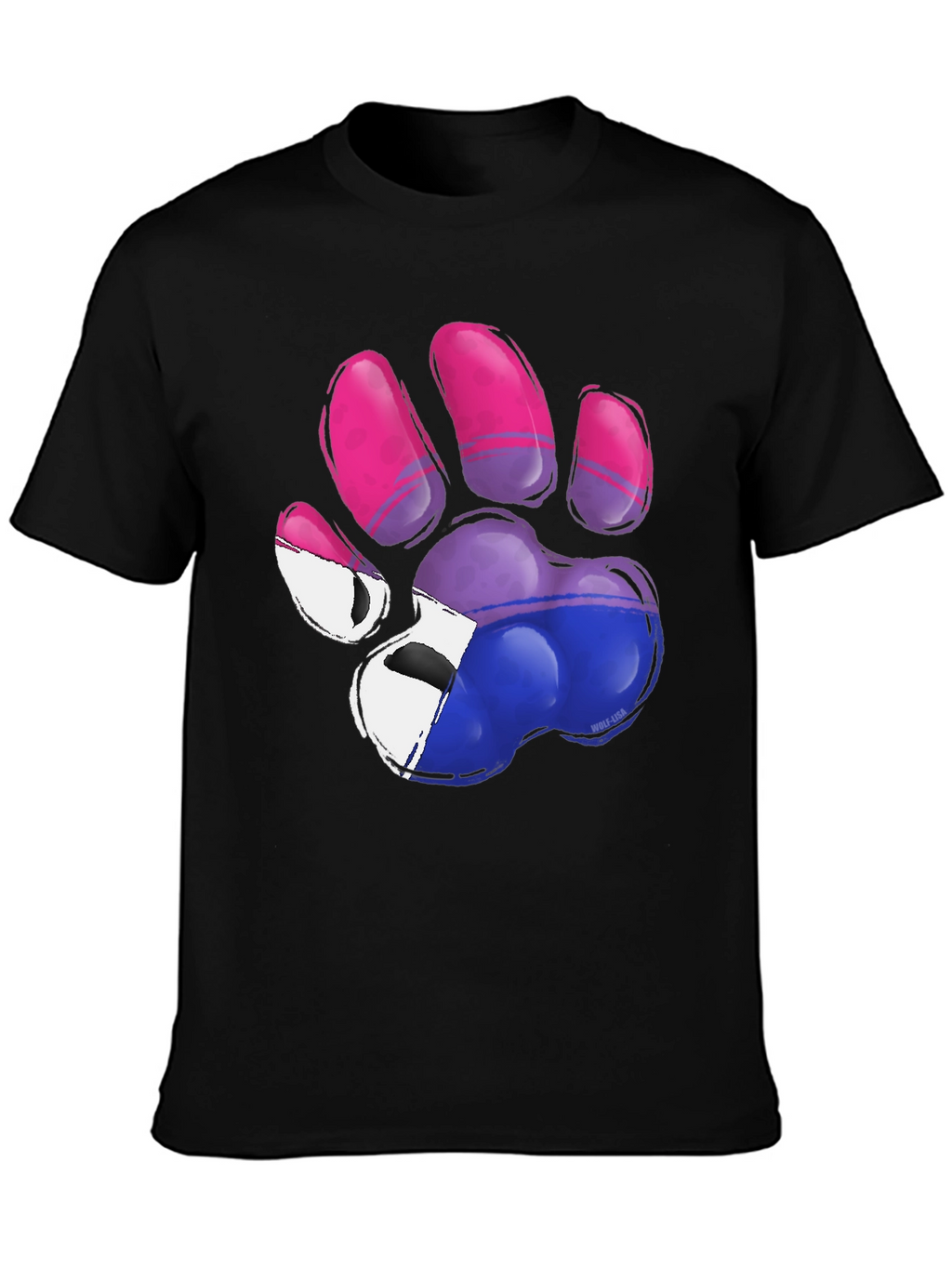 Bisexual Pride Paw Print T-Shirt