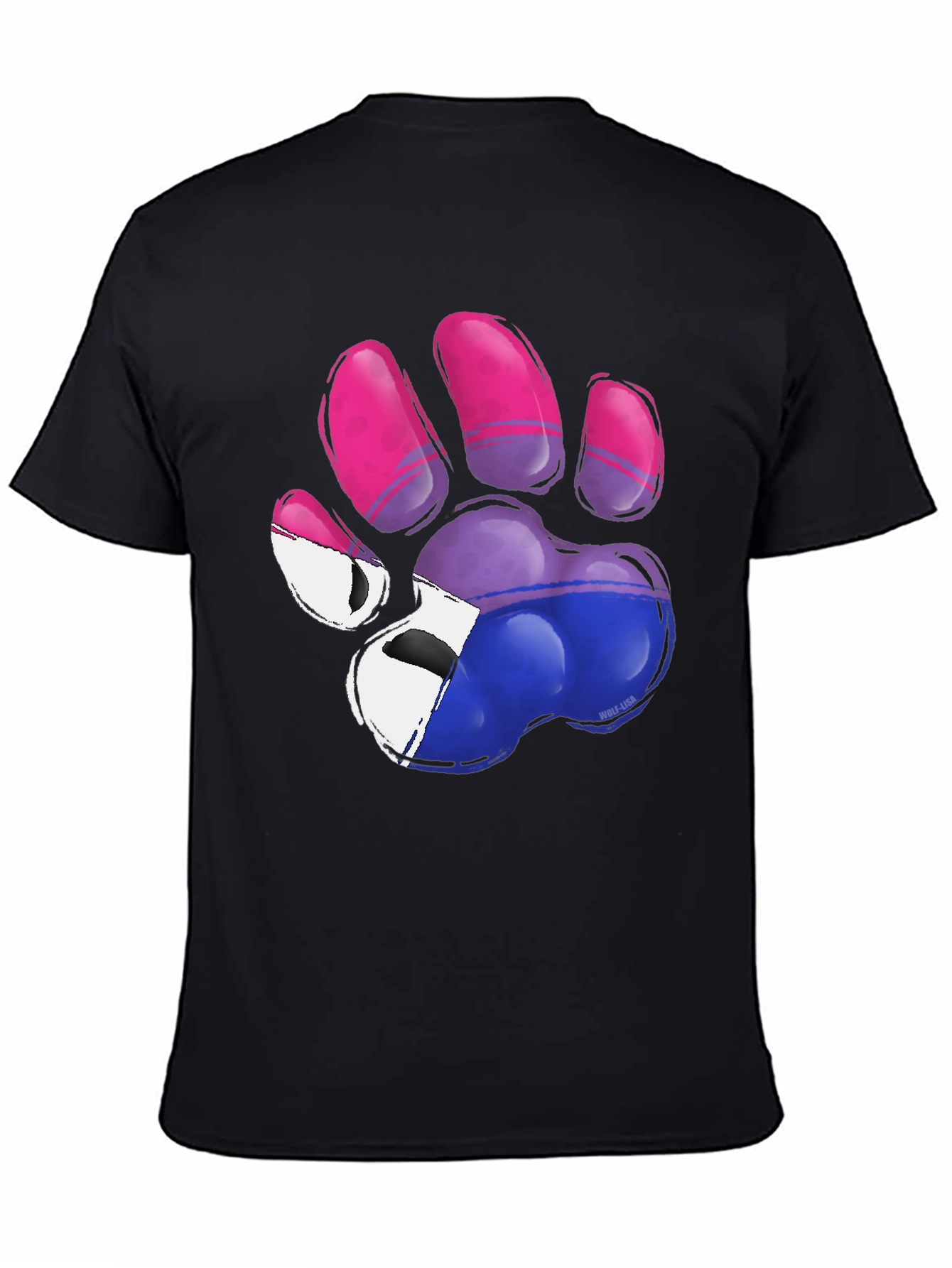 Bisexual Pride Paw Print T-Shirt