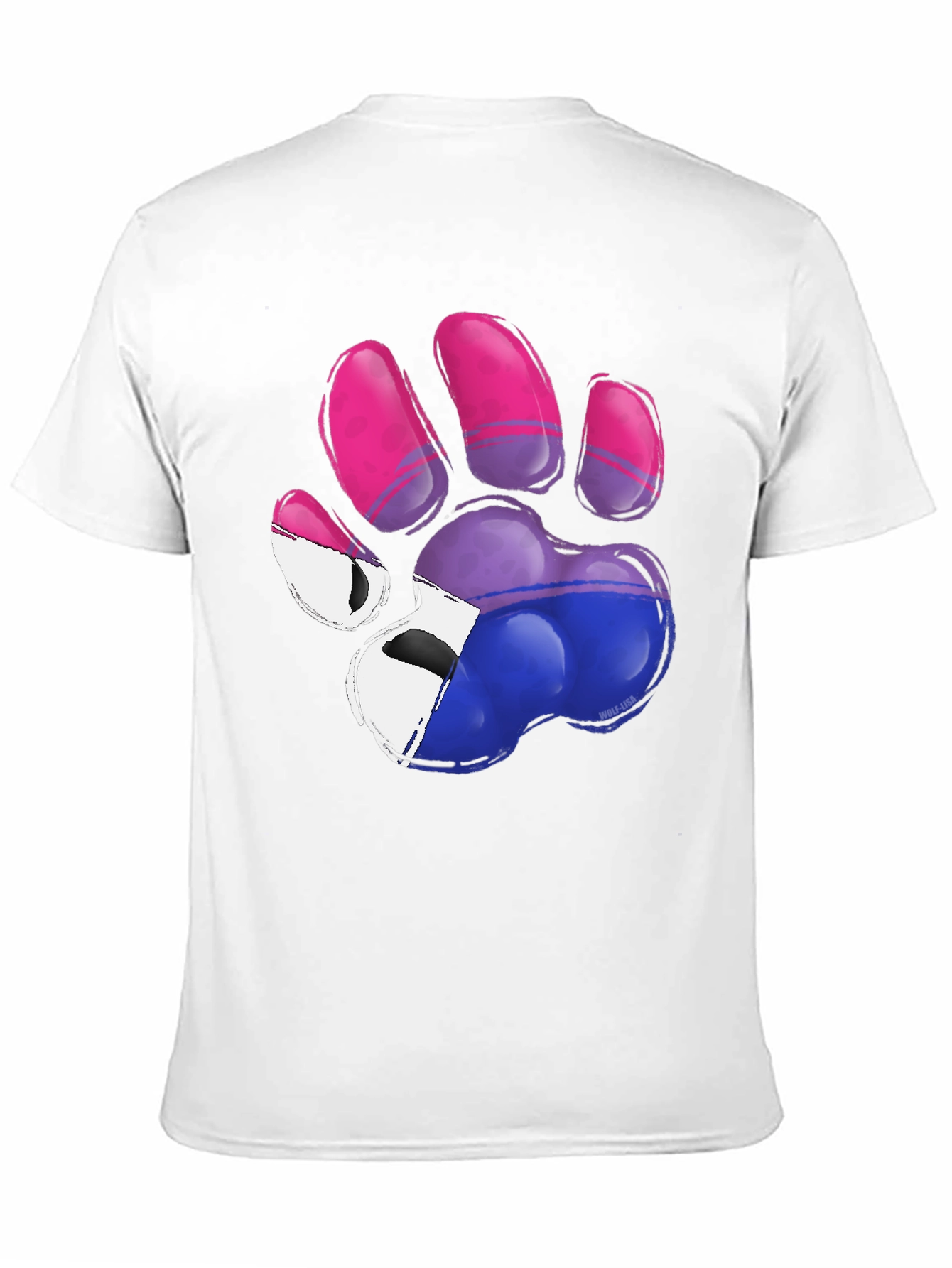 Bisexual Pride Paw Print T-Shirt