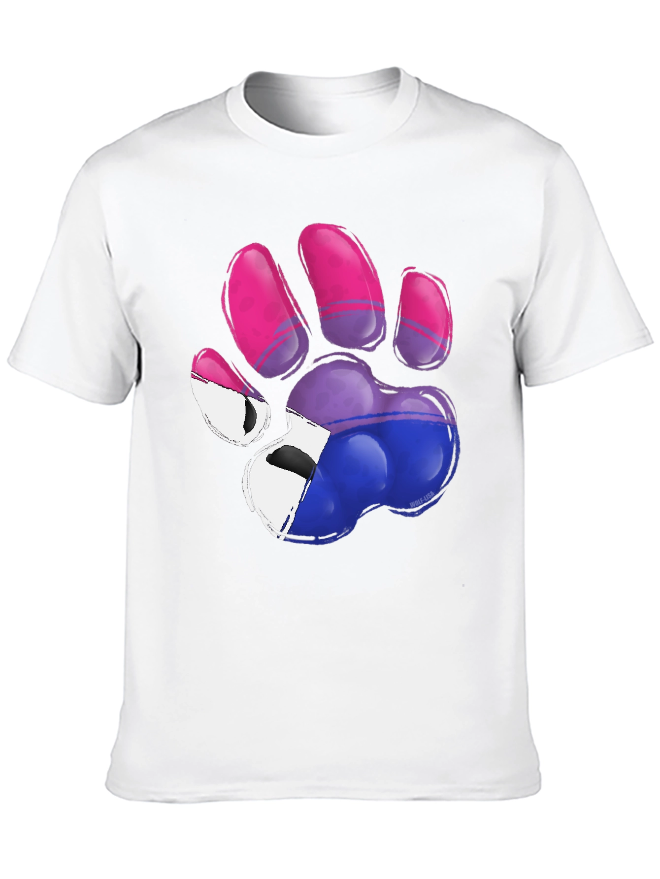 Bisexual Pride Paw Print T-Shirt