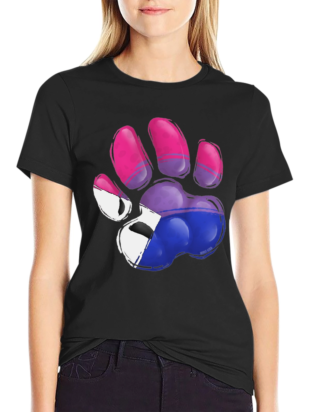 Bisexual Pride Paw Print T-Shirt