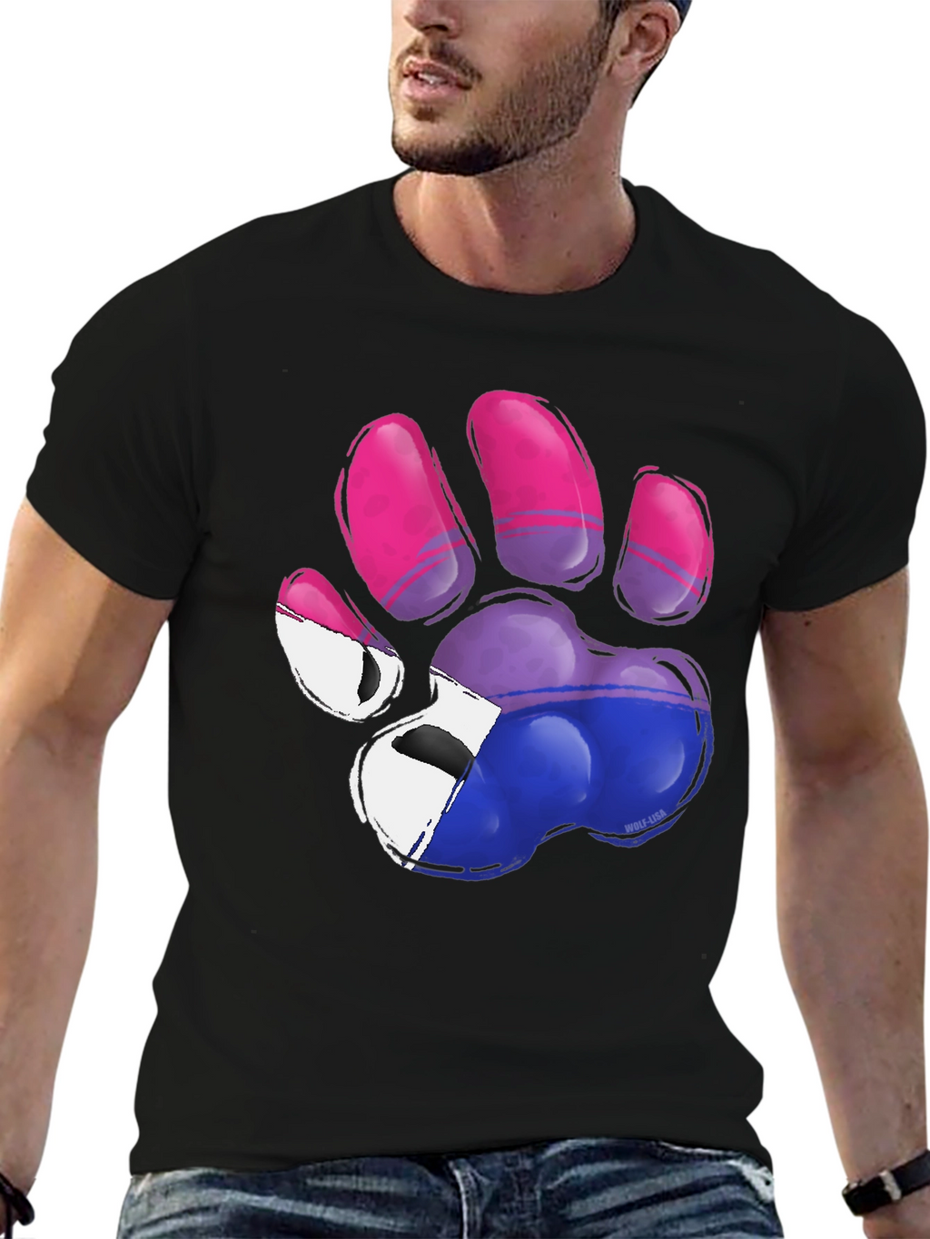 Bisexual Pride Paw Print T-Shirt