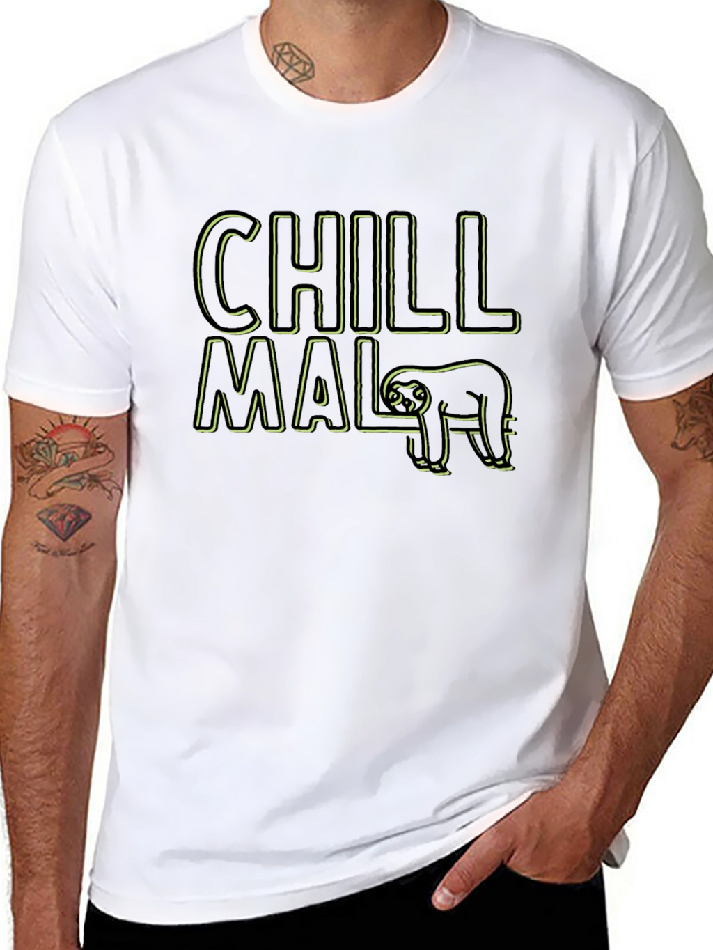 Chill Mal Sloth Graphic T-Shirt