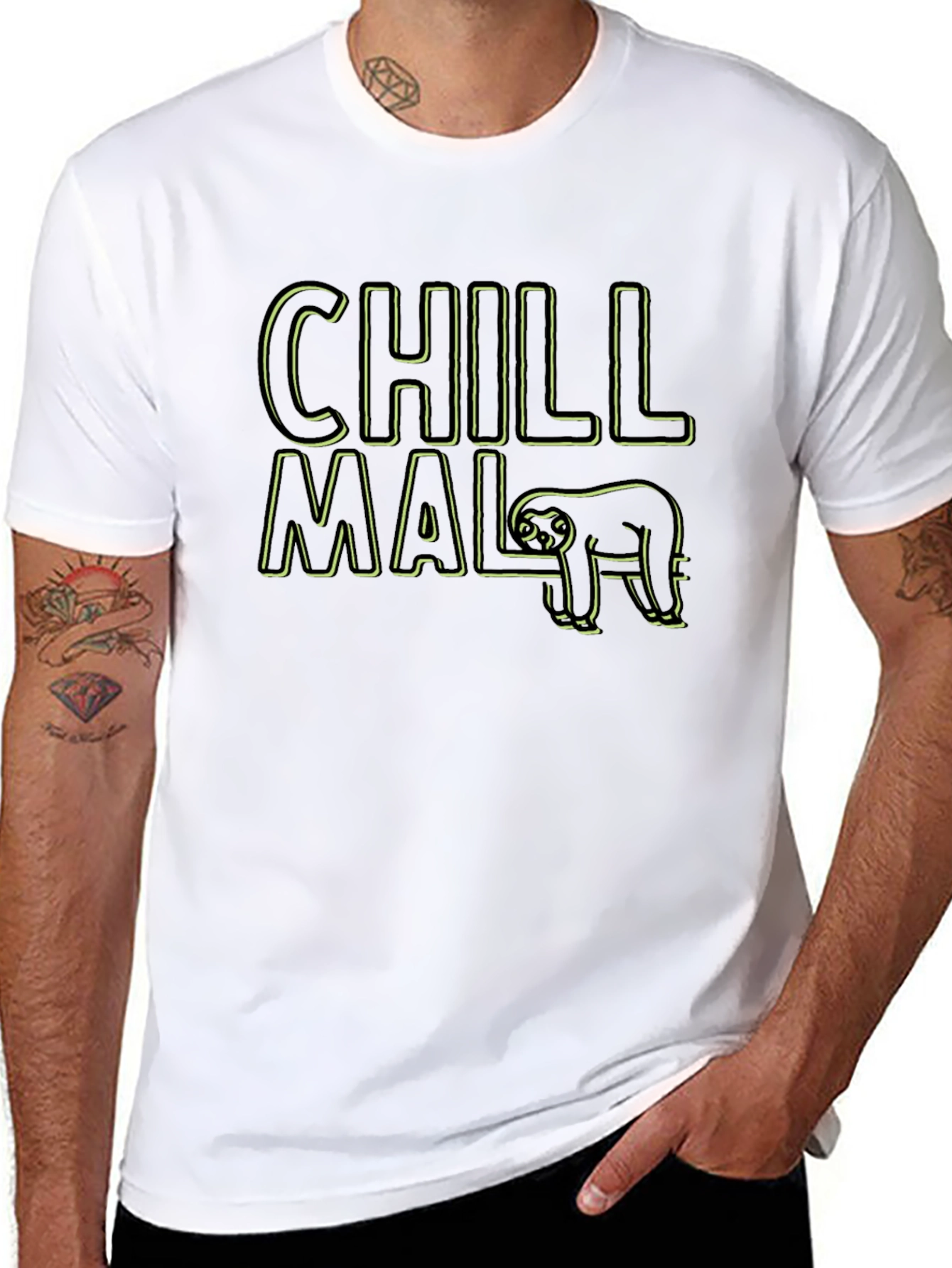Chill Mal Sloth Graphic T-Shirt