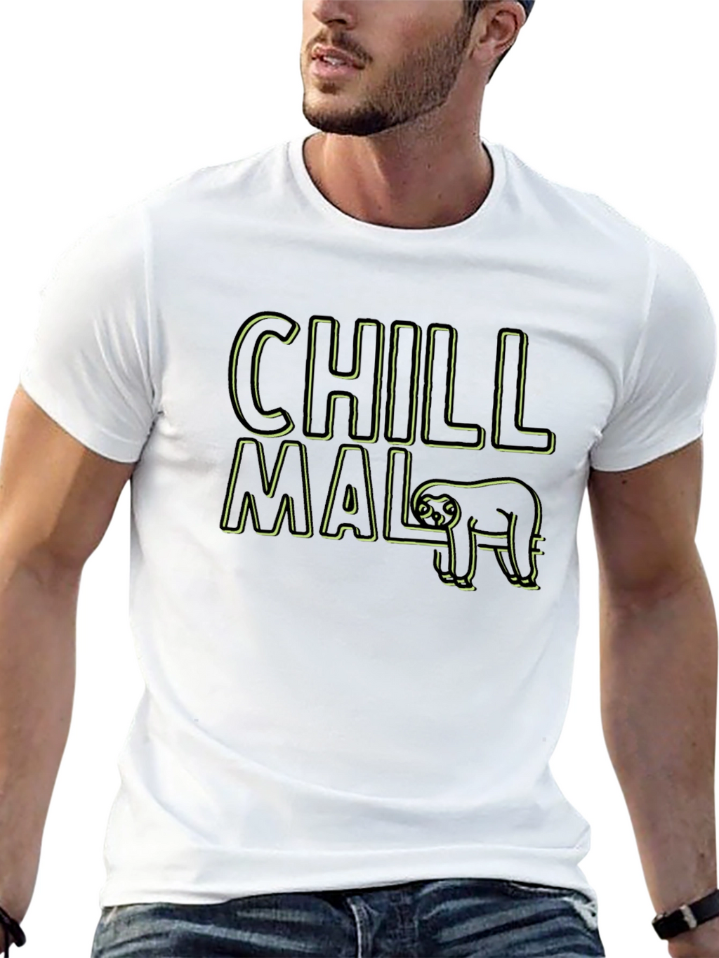 Chill Mal Sloth Graphic T-Shirt