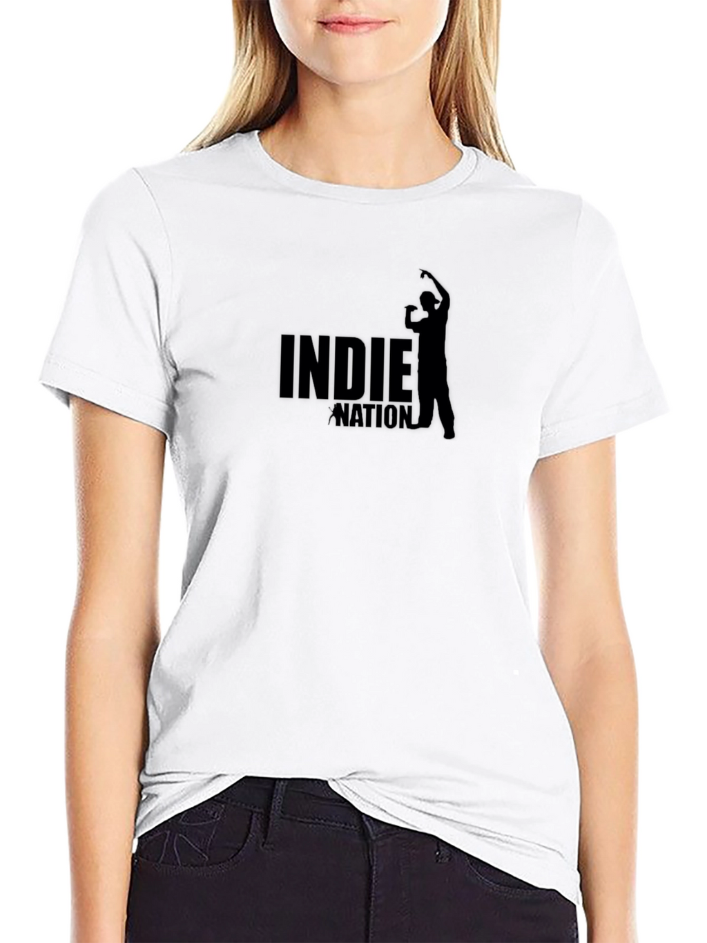 Indie Nation Graphic Tee - Black Cotton T-Shirt
