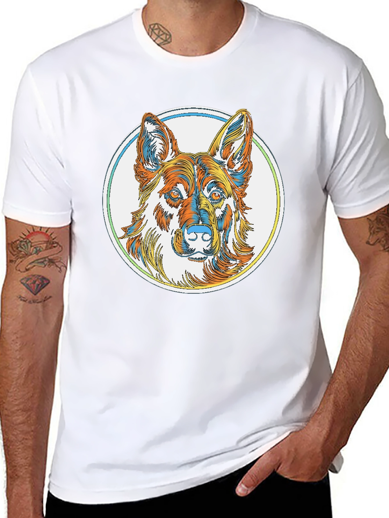 German Shepherd Graphic Tee - Stylish Dog Lover Shirt
