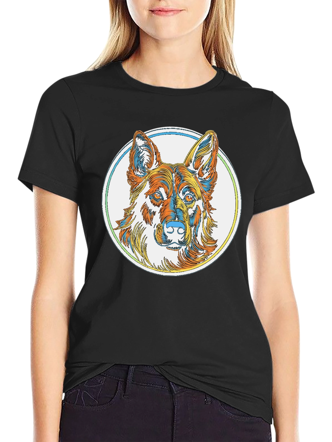 German Shepherd Graphic Tee - Stylish Dog Lover Shirt
