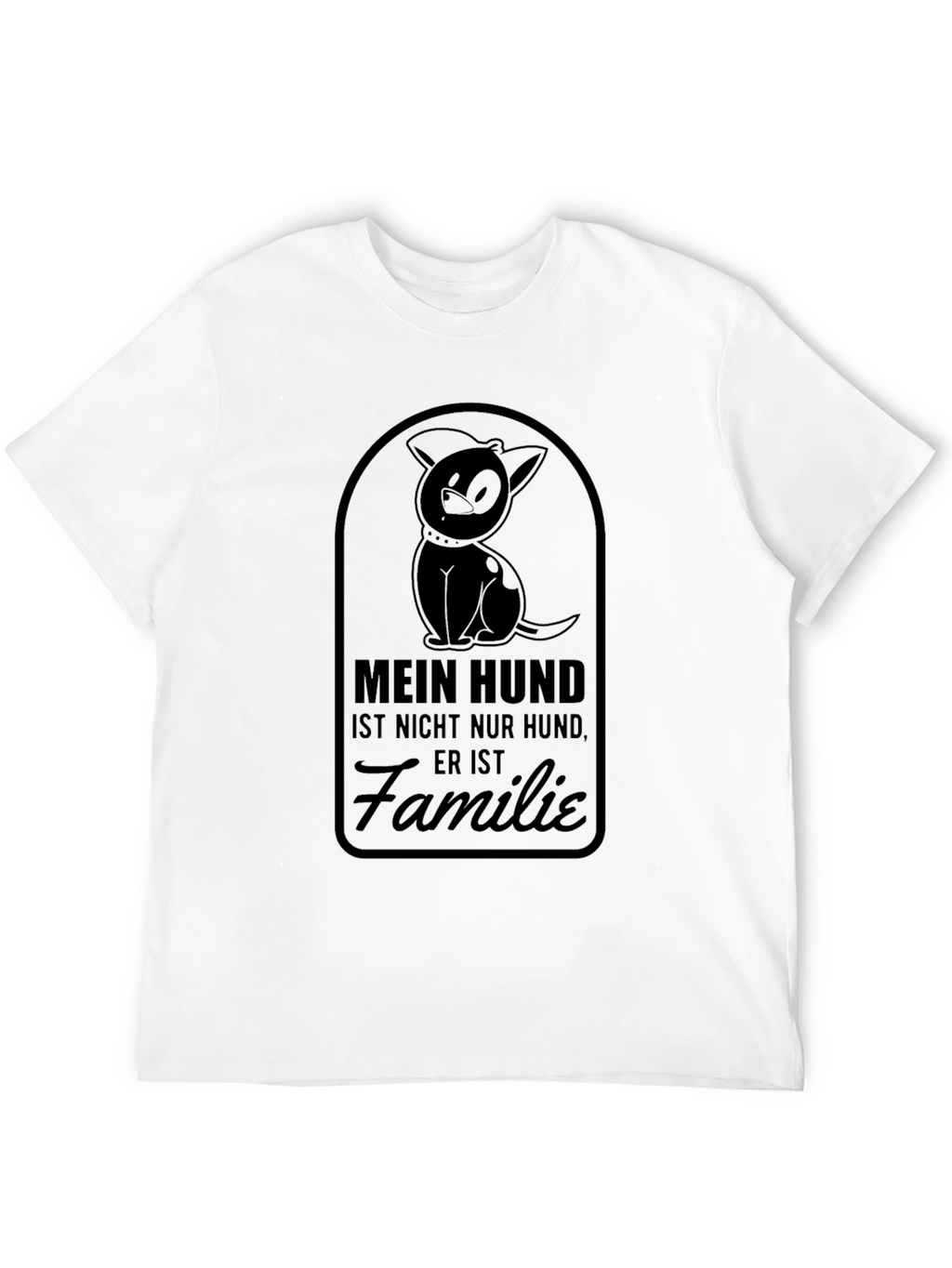Mein Hund Ist Familie Graphic Tee - Black