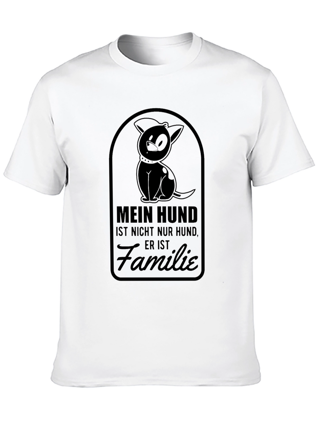 Mein Hund Ist Familie Graphic Tee - Black