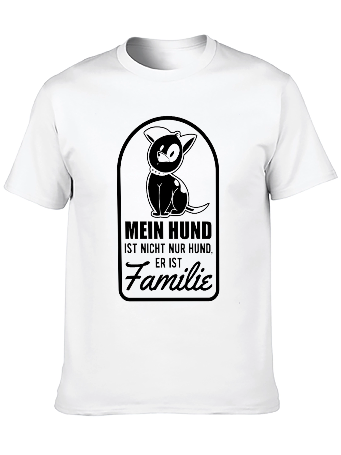 Mein Hund Ist Familie Graphic Tee - Black