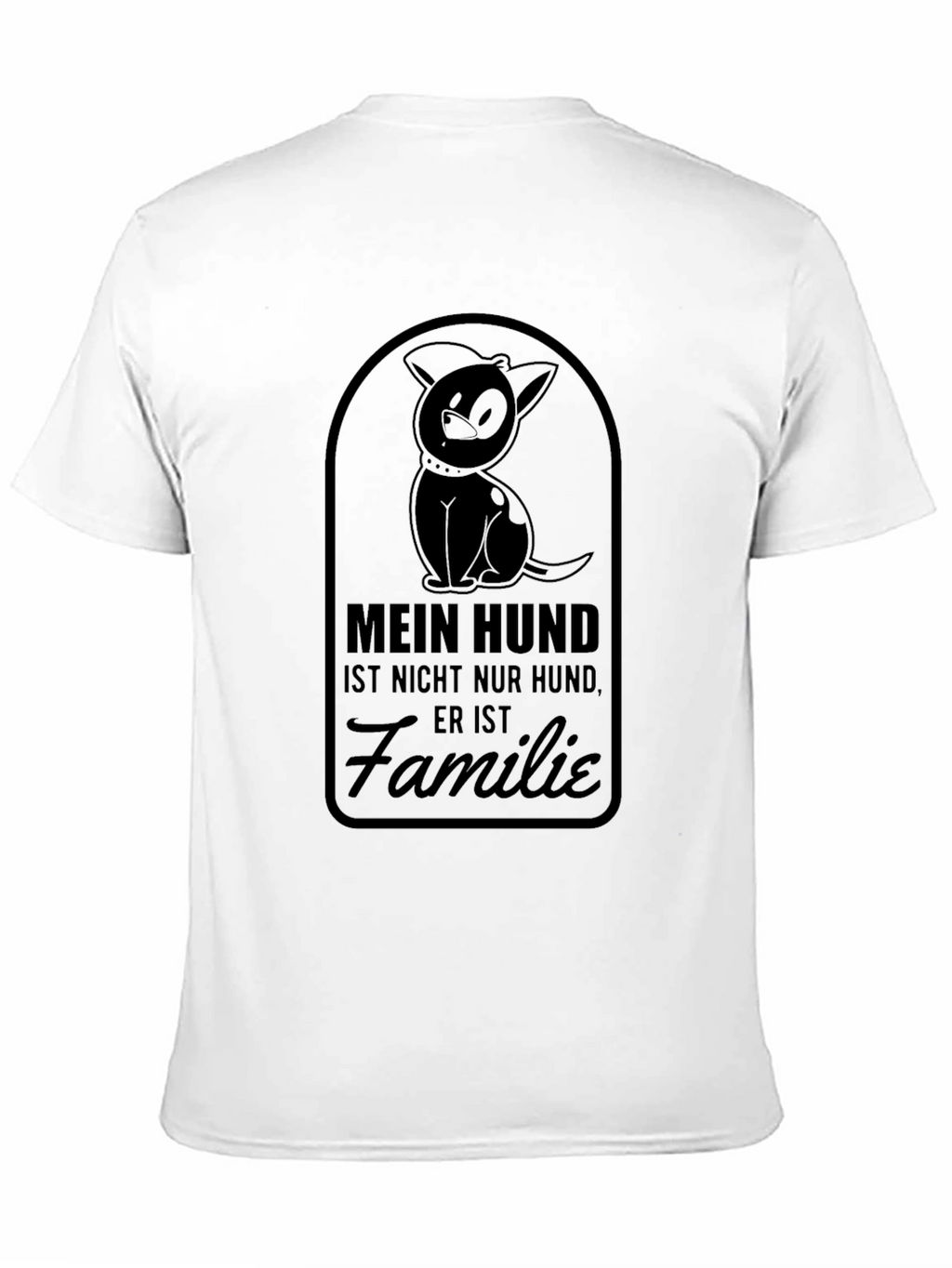 Mein Hund Ist Familie Graphic Tee - Black