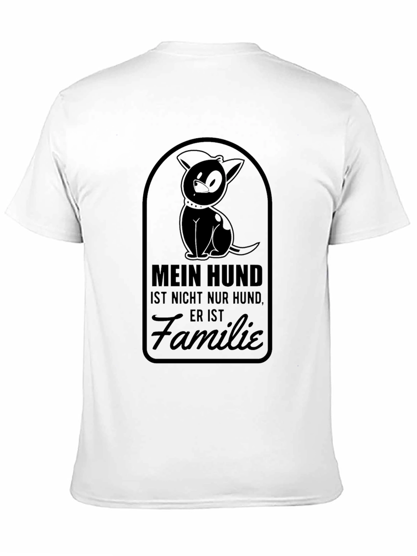 Mein Hund Ist Familie Graphic Tee - Black