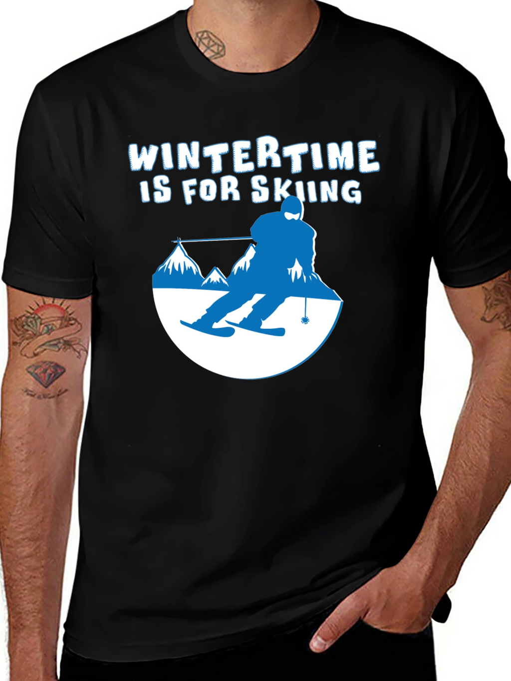 Wintertime Skiing Graphic Tee