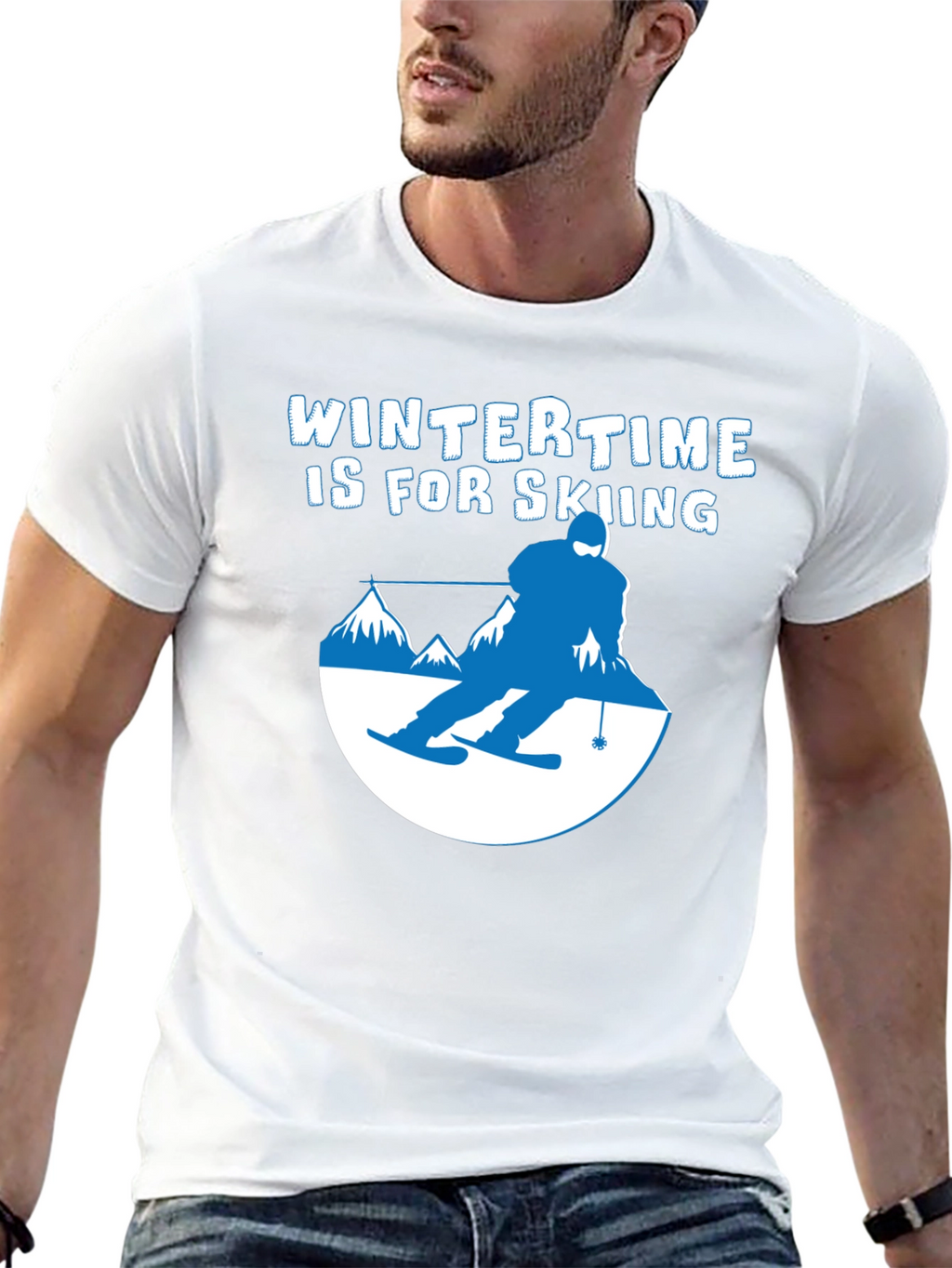 Wintertime Skiing Graphic Tee