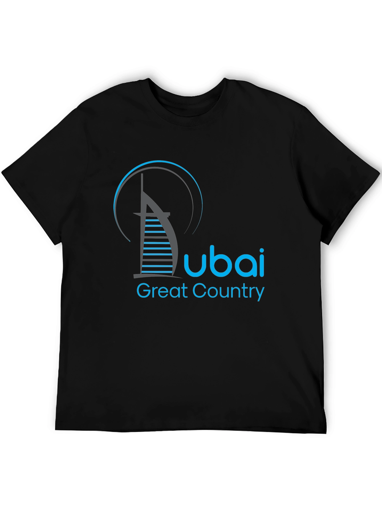 Dubai Great Country Graphic Black T-Shirt