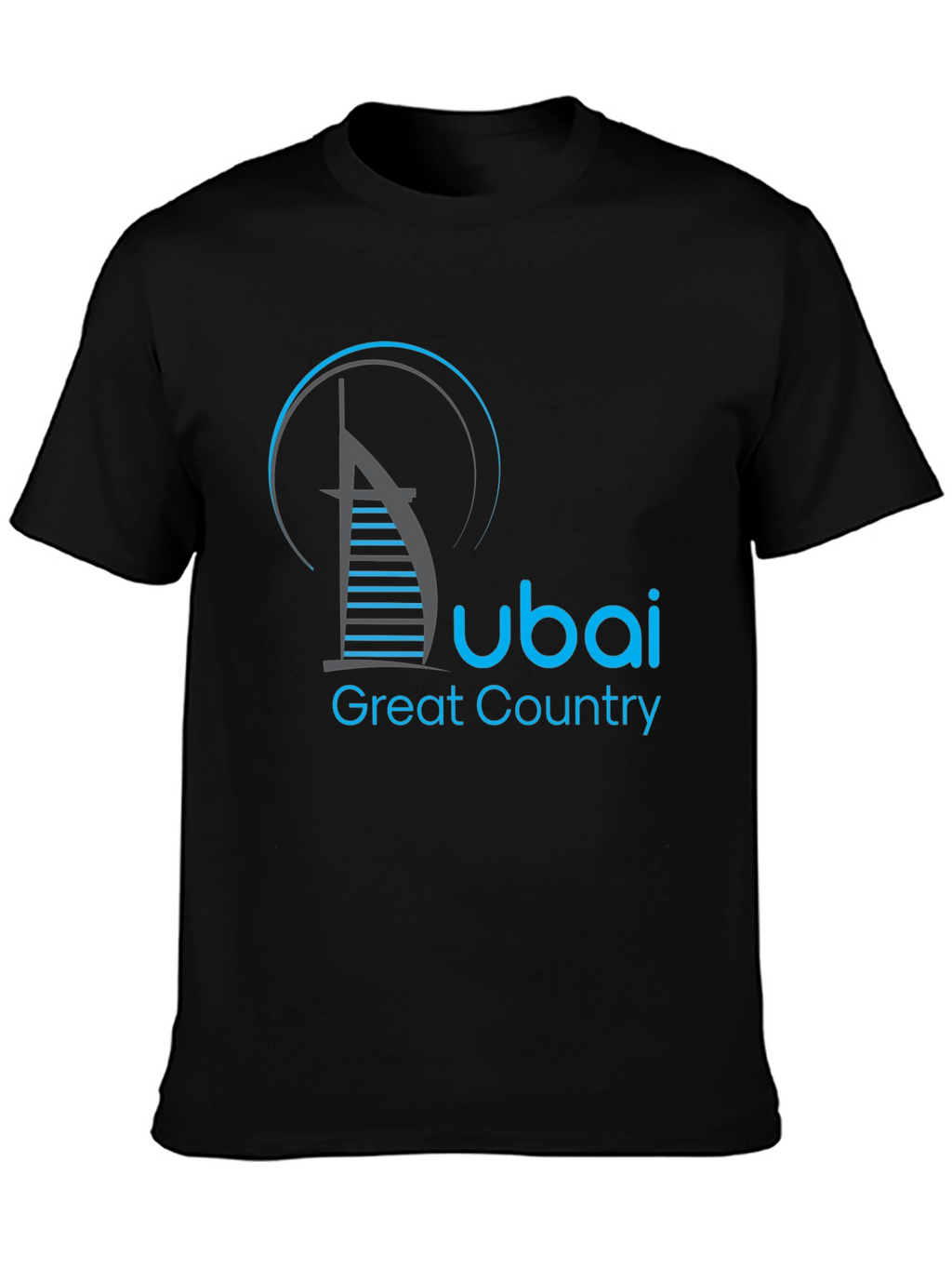Dubai Great Country Graphic Black T-Shirt