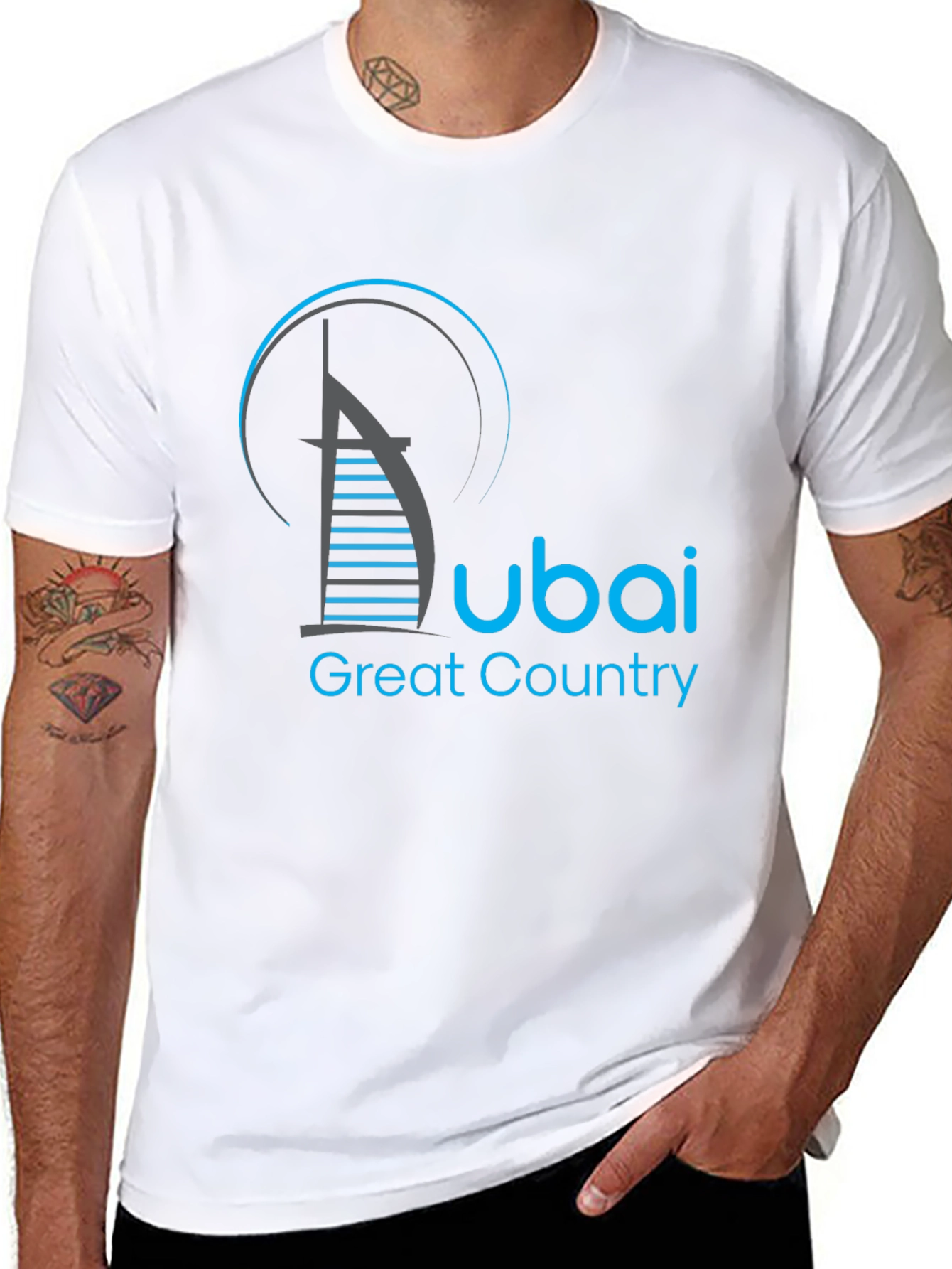 Dubai Great Country Graphic Black T-Shirt