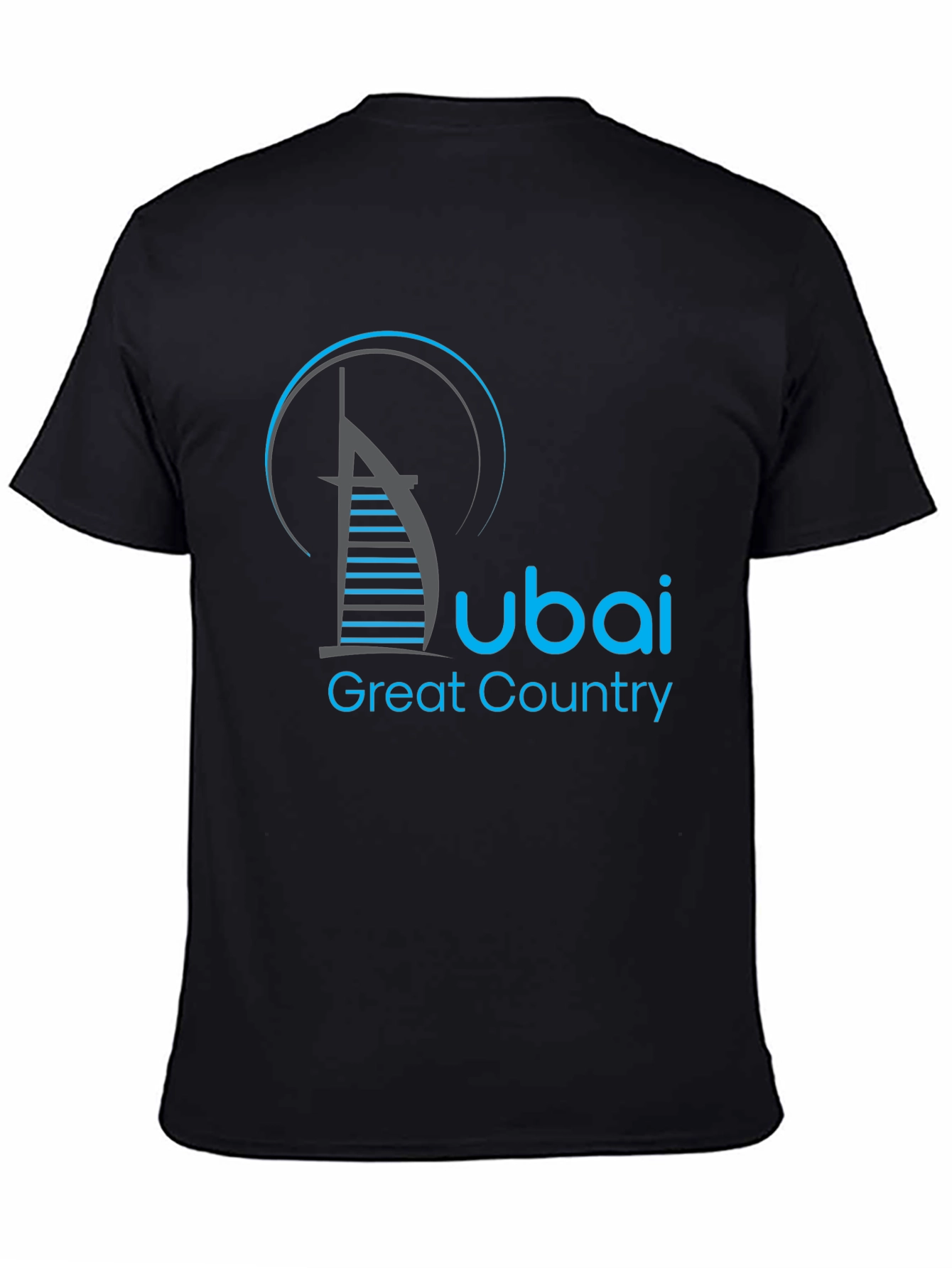 Dubai Great Country Graphic Black T-Shirt