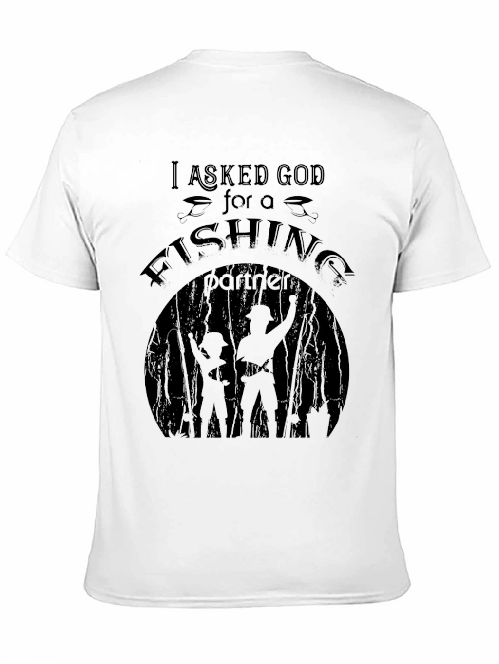 Fishing Partner Graphic Tee - Black Cotton Shirt