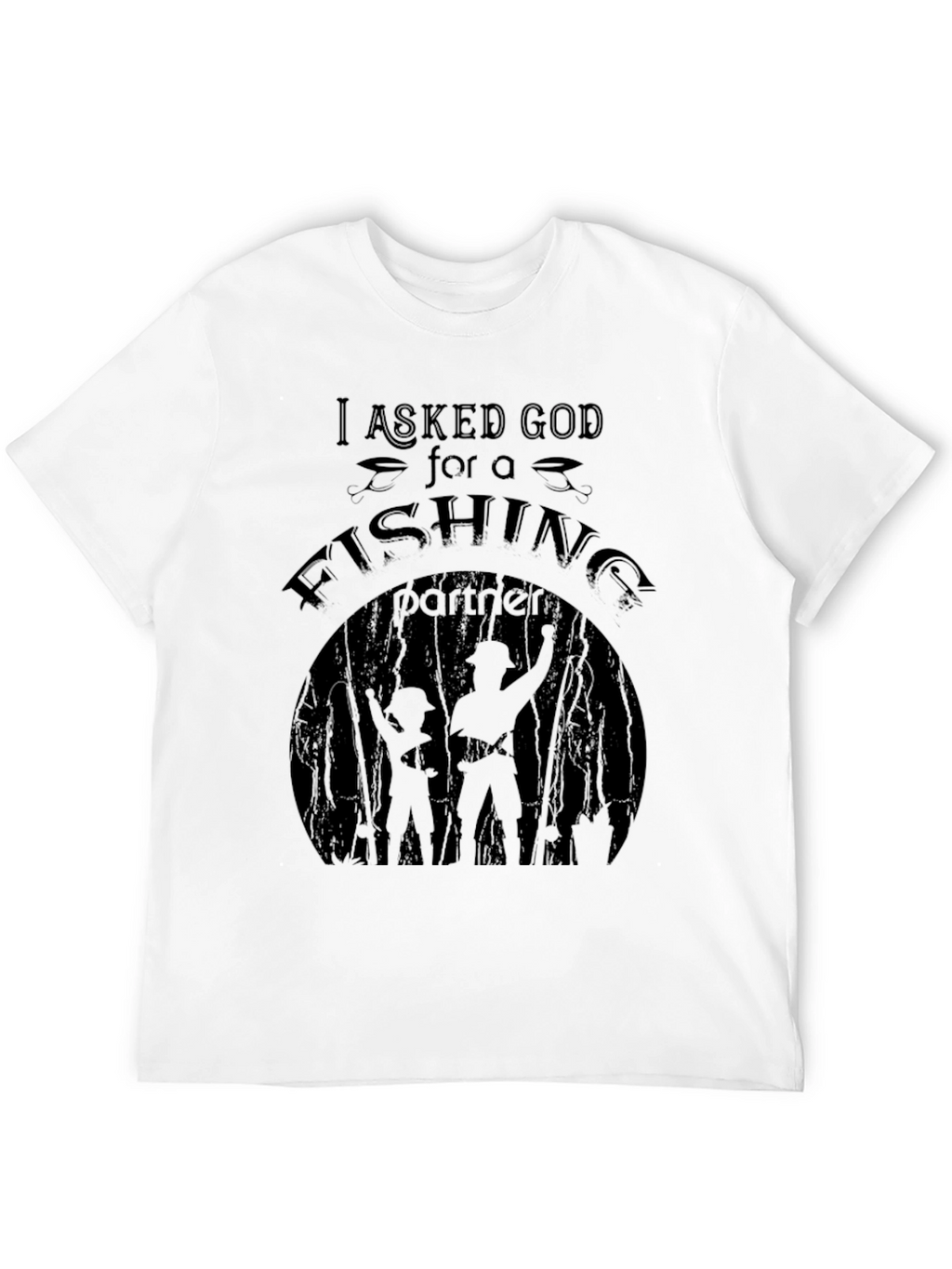 Fishing Partner Graphic Tee - Black Cotton Shirt