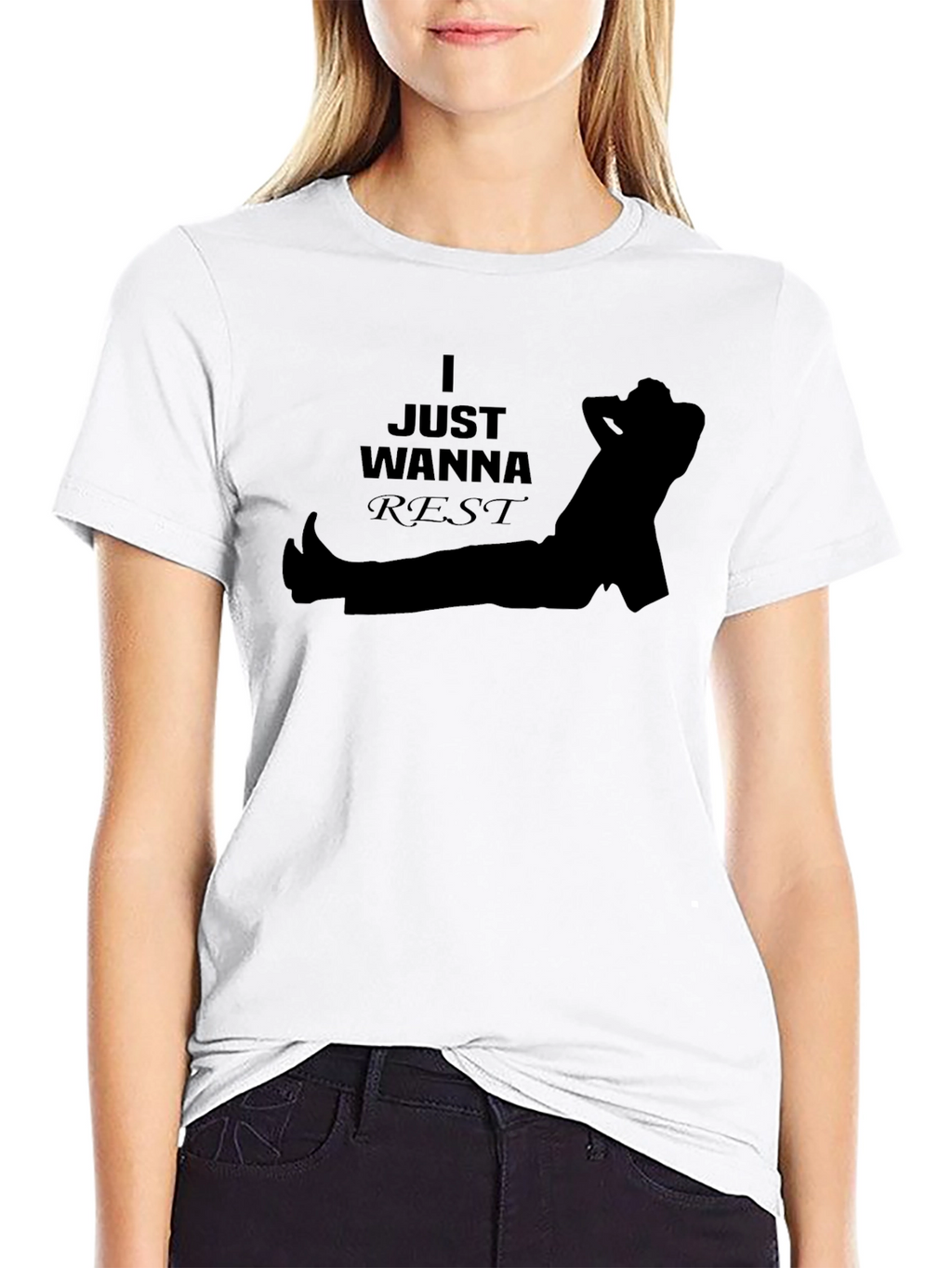 Just Wanna Rest T-Shirt - Relaxed Graphic Tee