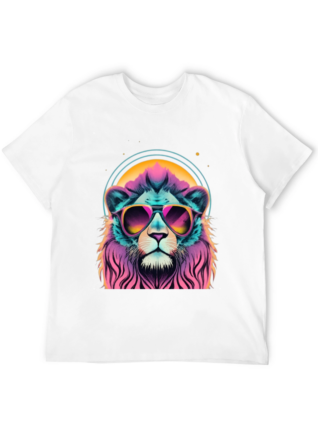 Cool Lion Graphic Tee - Retro Style