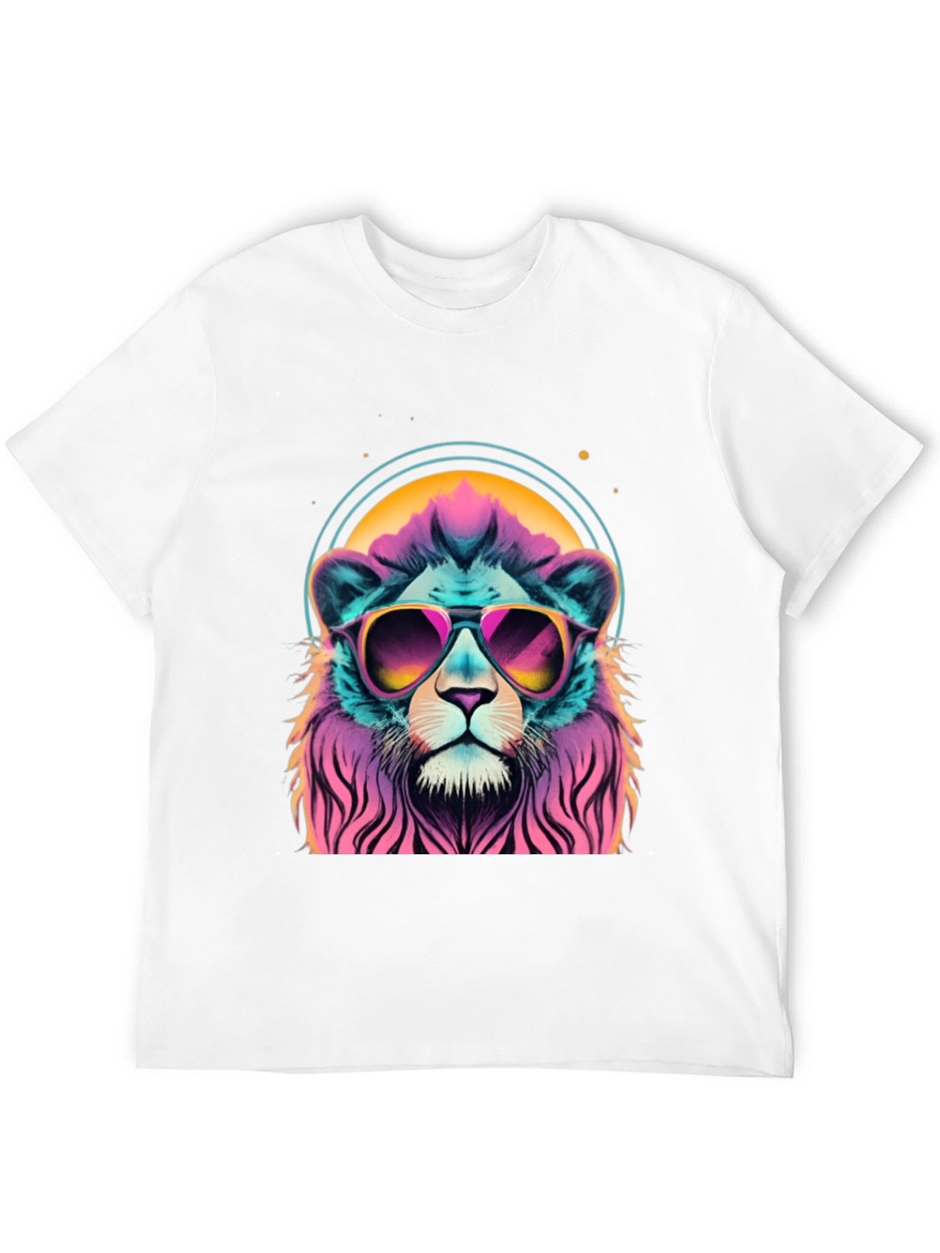 Cool Lion Graphic Tee - Retro Style